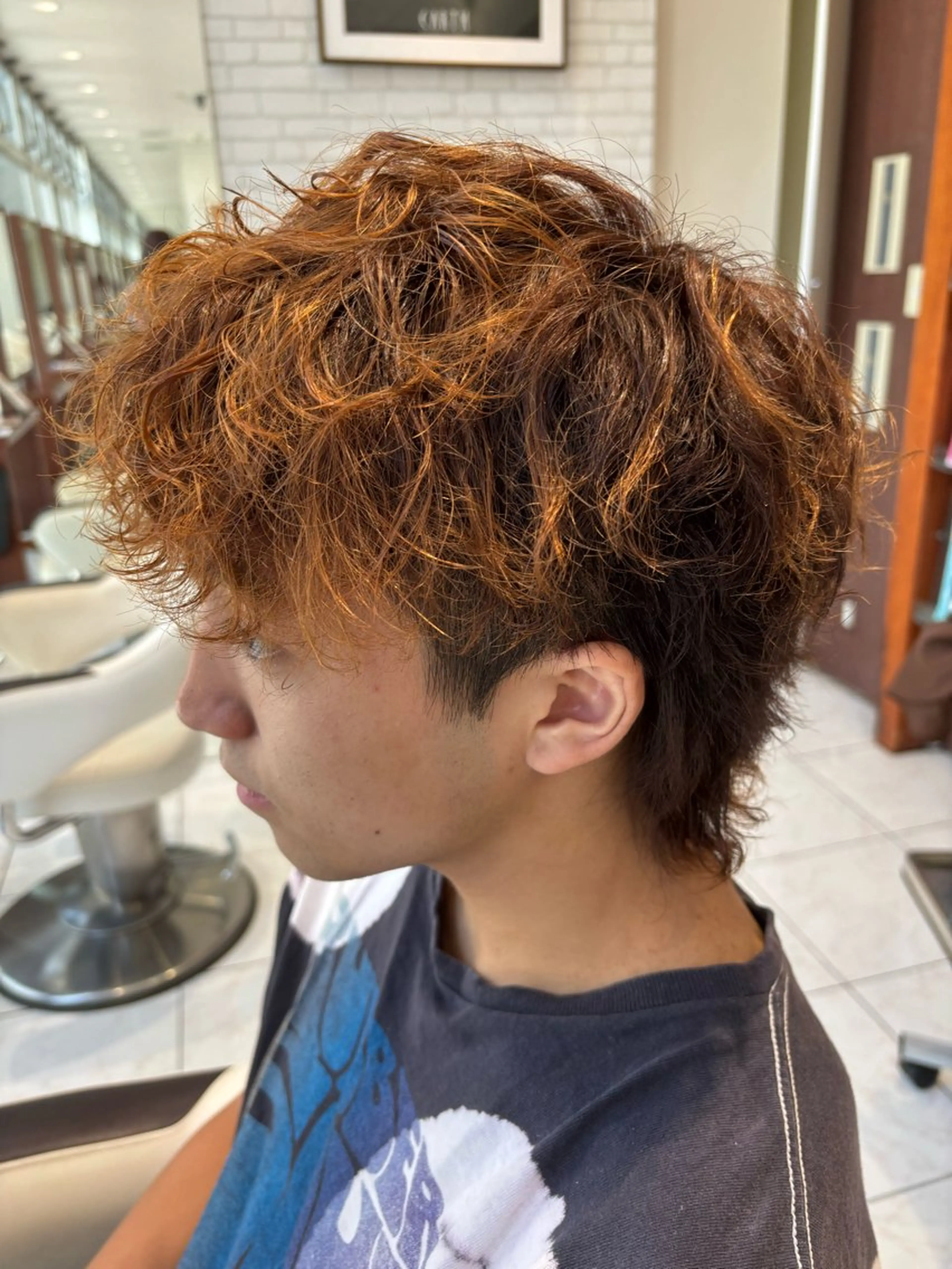 パーマ メンズ 篠田 綾乃のヘアスタイル