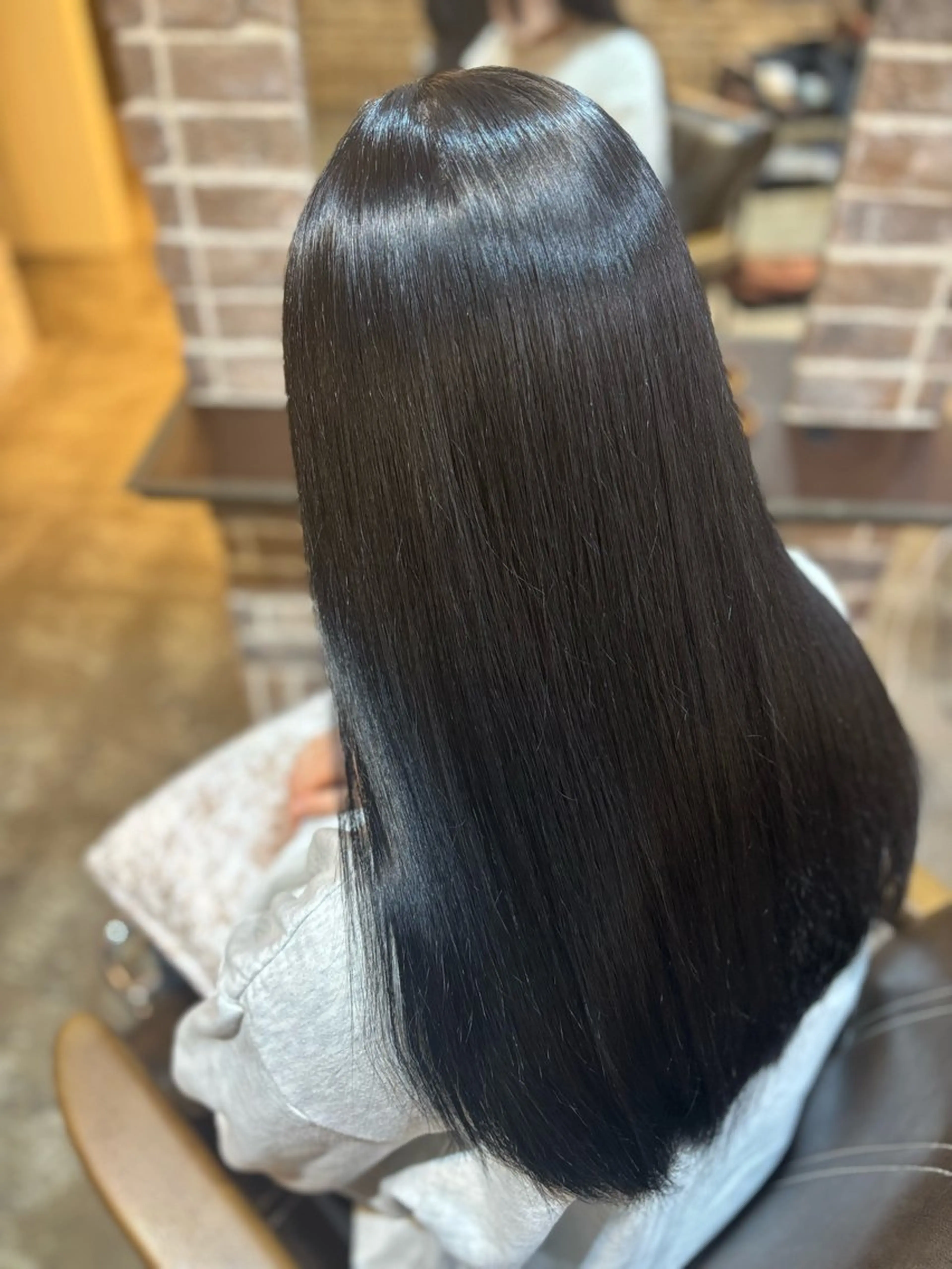 ロング カラー ブリーチ/縮毛矯正/ 川野秀真のヘアスタイル