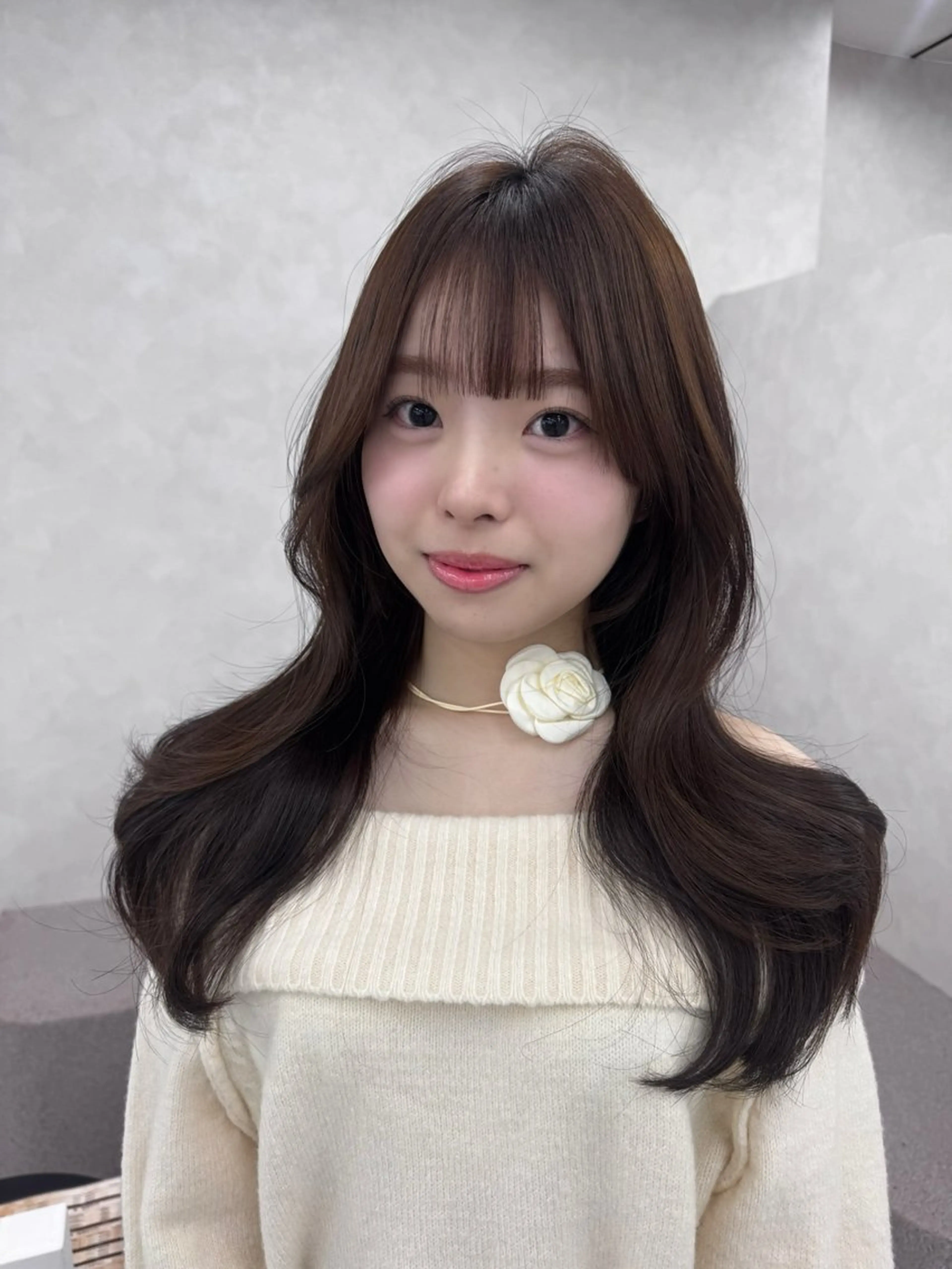 セミロング カラー ブリーチ ブラウンカラー 透明感カラー ダブルカラー 韓国風カラー 韓国ヘア特化🇰🇷 心斎橋【ユリカ】のヘアスタイル