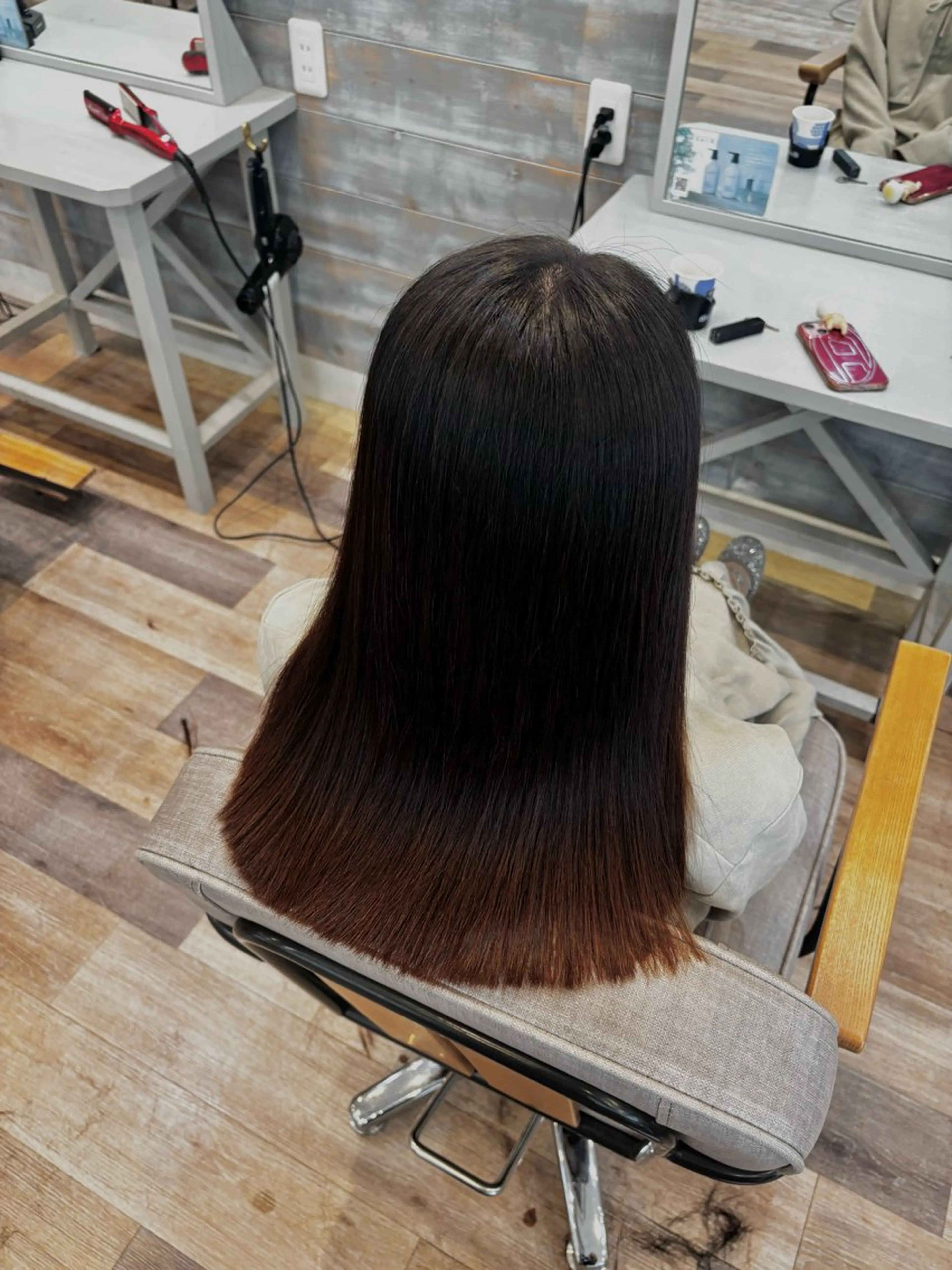 セミロング 縮毛矯正 あすか/ 松本/モデル募集中のヘアスタイル