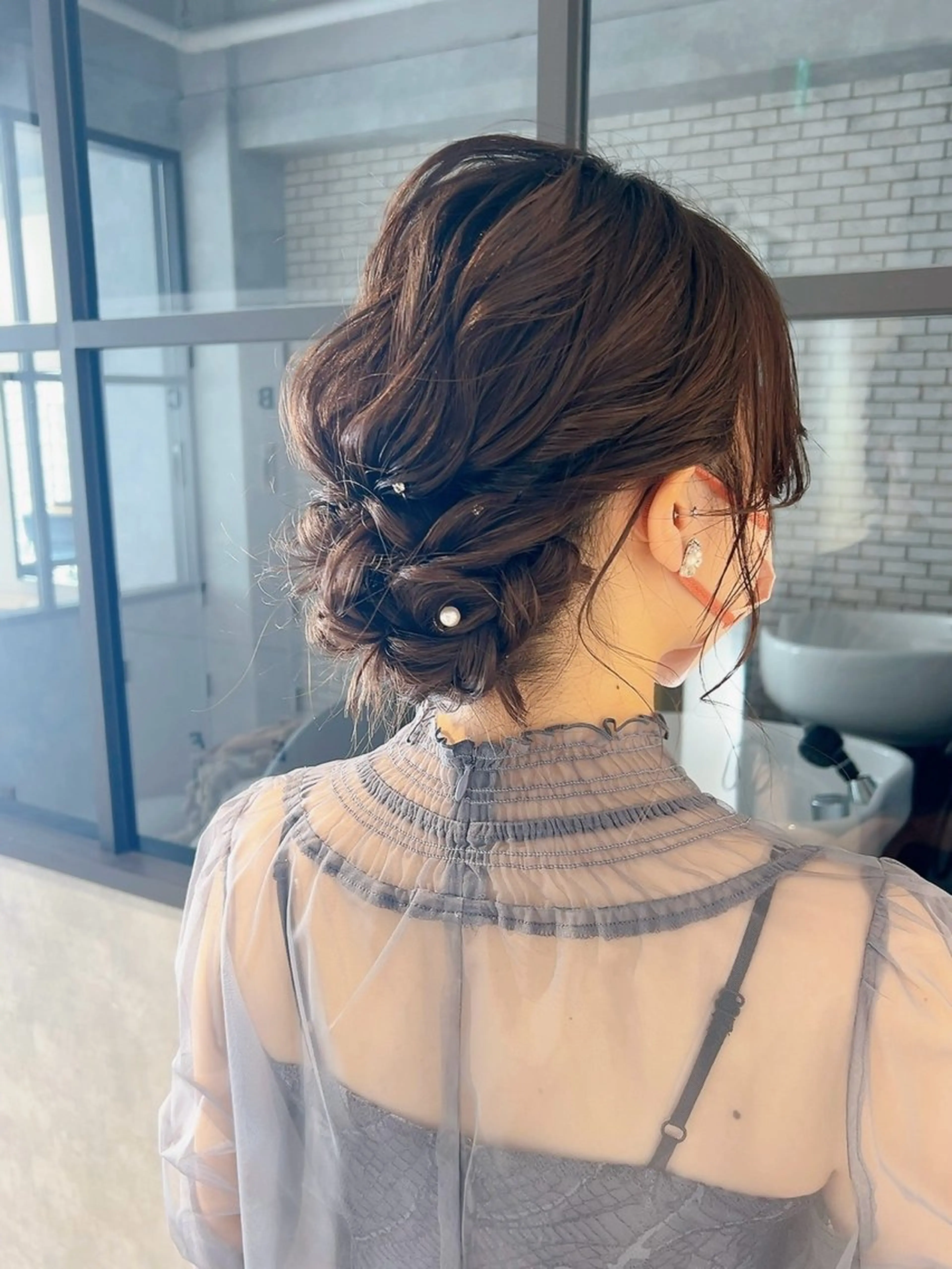 ヘアアレンジ 着物ヘア 卒業式のヘアスタイル 髪飾り ヘアセット 池田 みのりのヘアスタイル