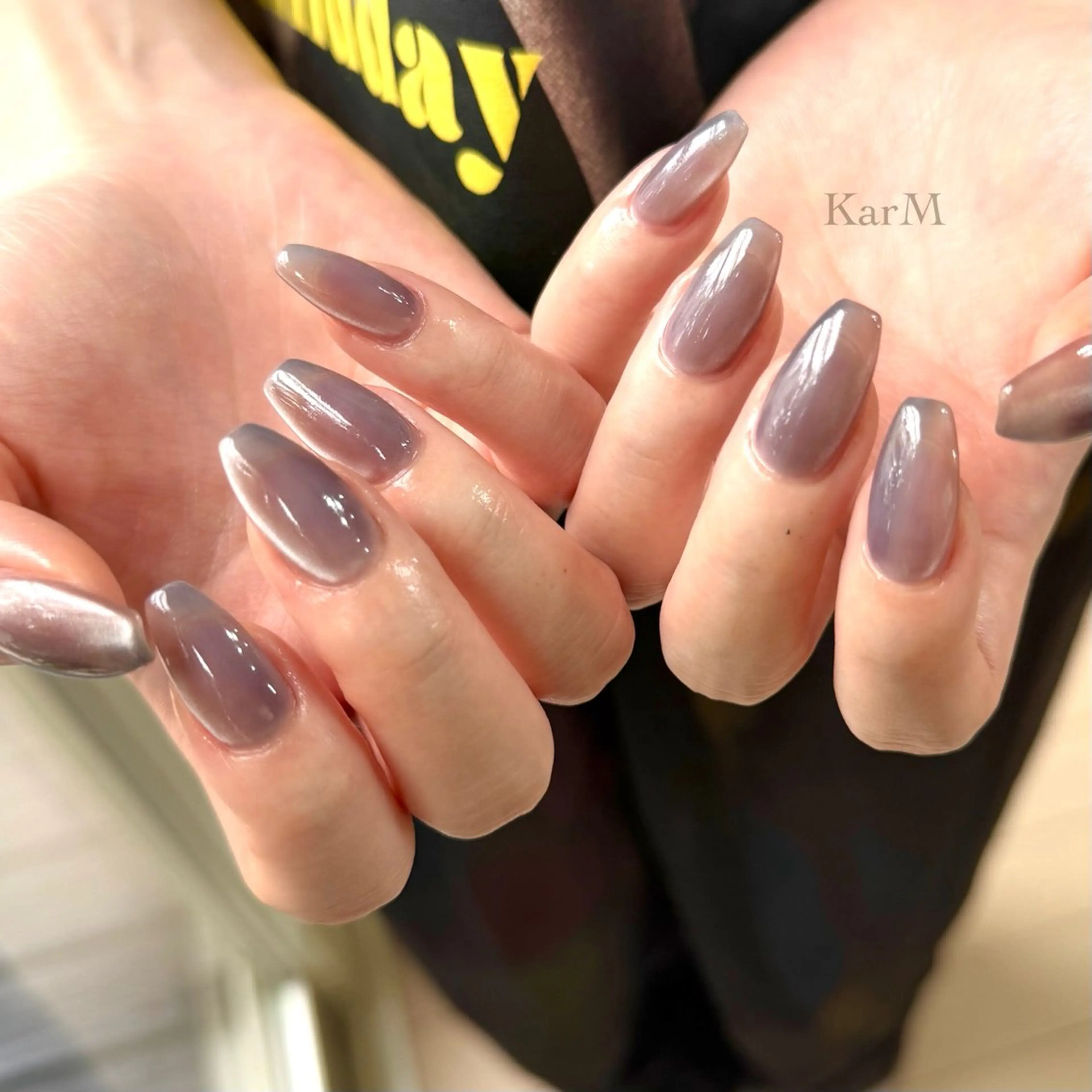 ネイル オーロラネイル チークネイル フラッシュネイル フレンチネイル グラデーション ハンドネイル ogino karinのネイルデザイン