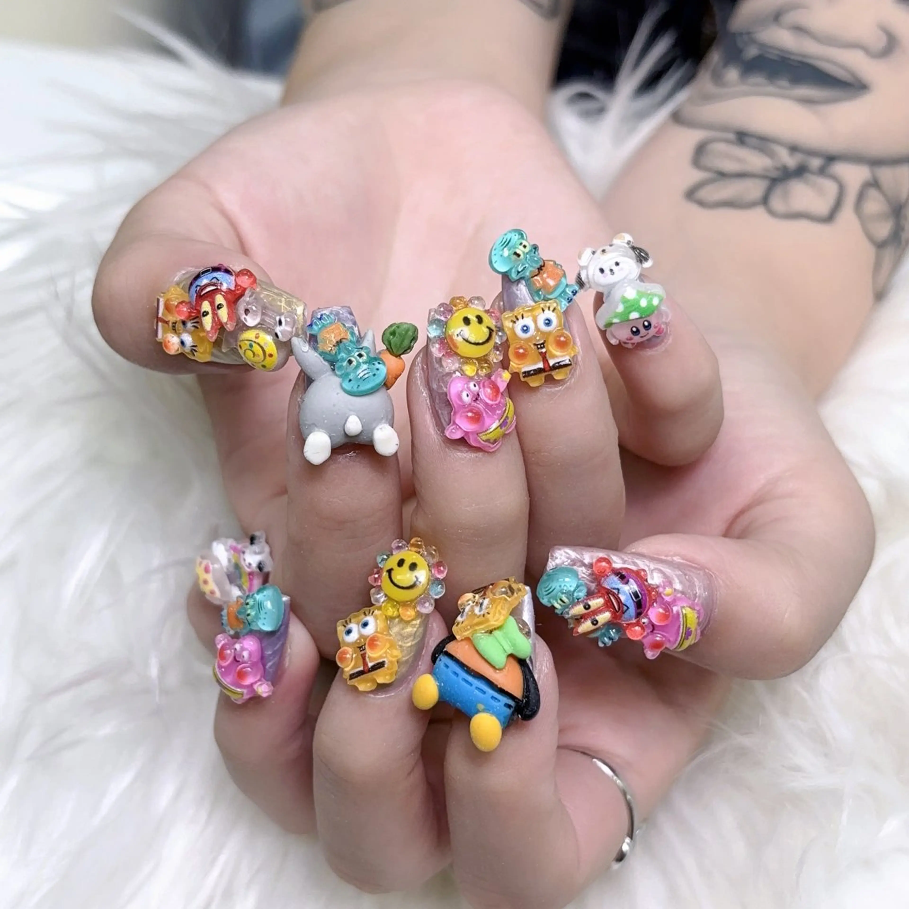 ネイル キラキラネイル マグネットネイル スカルプネイル 春ネイル Melody Nail所属・Melody 3D/スカルプ専門店のネイルデザイン