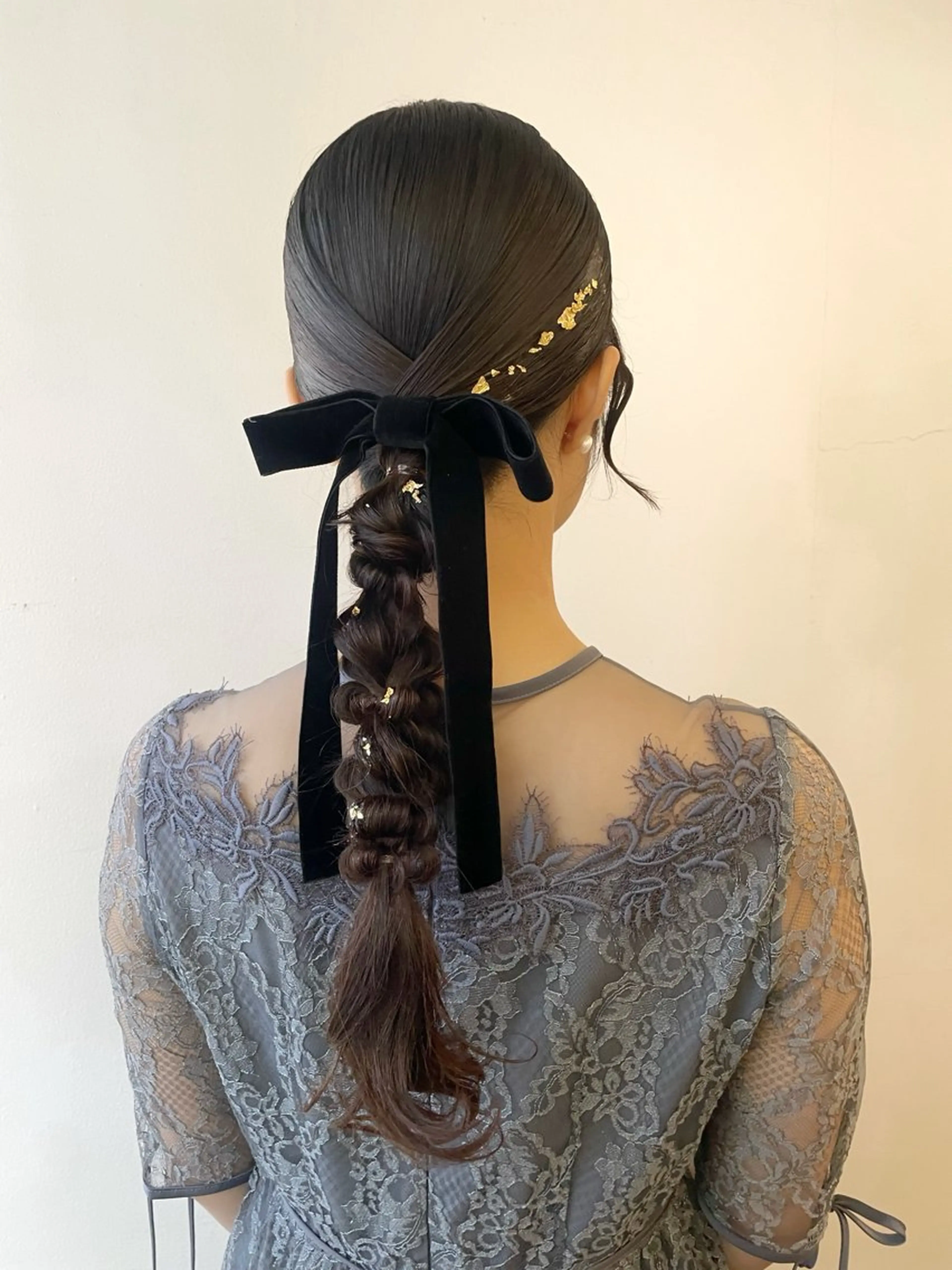 ロング ヘアアレンジ 結婚式・ブライダル ヘアセット ✨透明感ケアカラー✨ 長野ゆきなのヘアスタイル