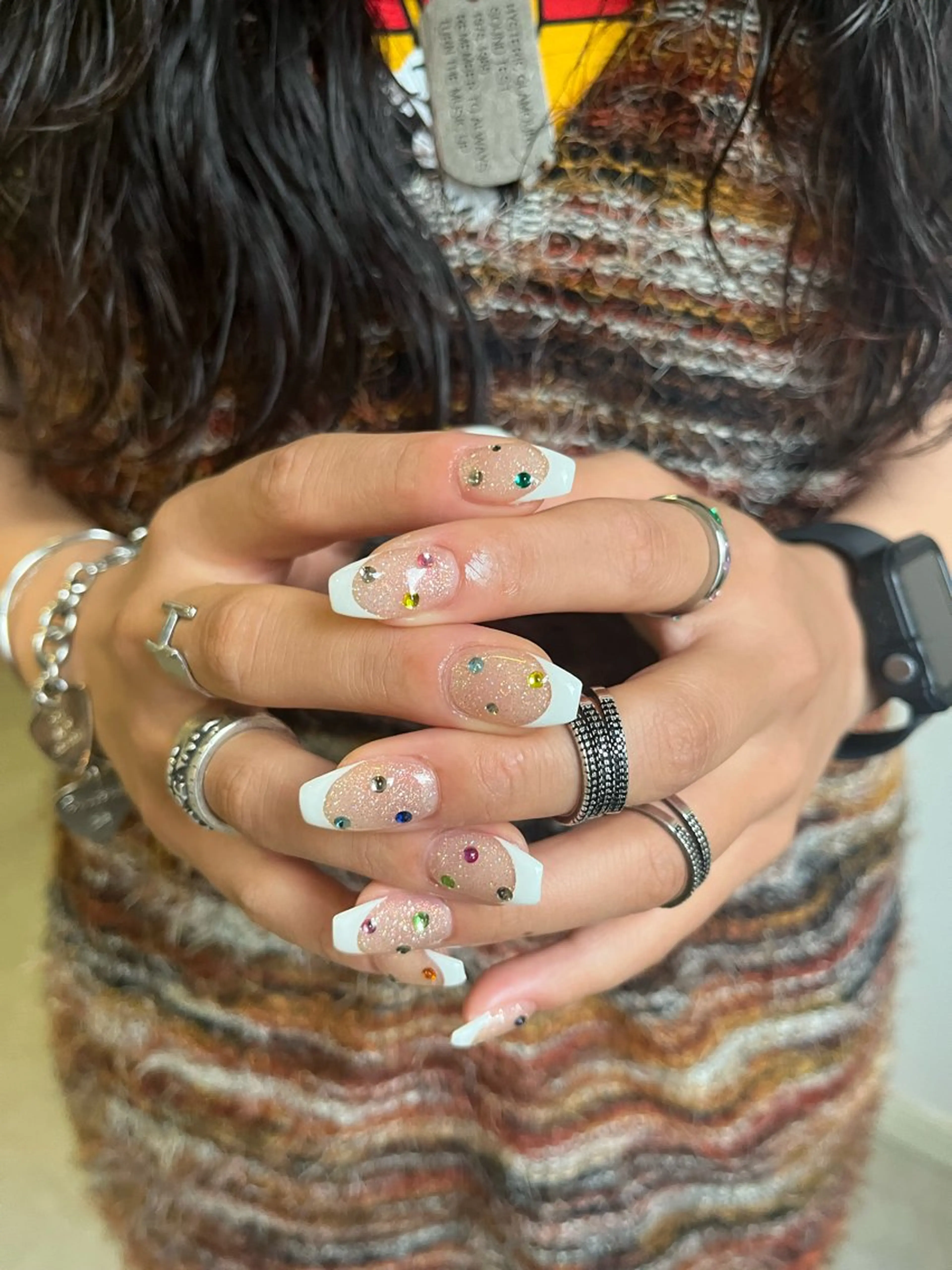 ネイル ストーンネイル +vico 堀江店所属・nail salon vico_runaのネイルデザイン