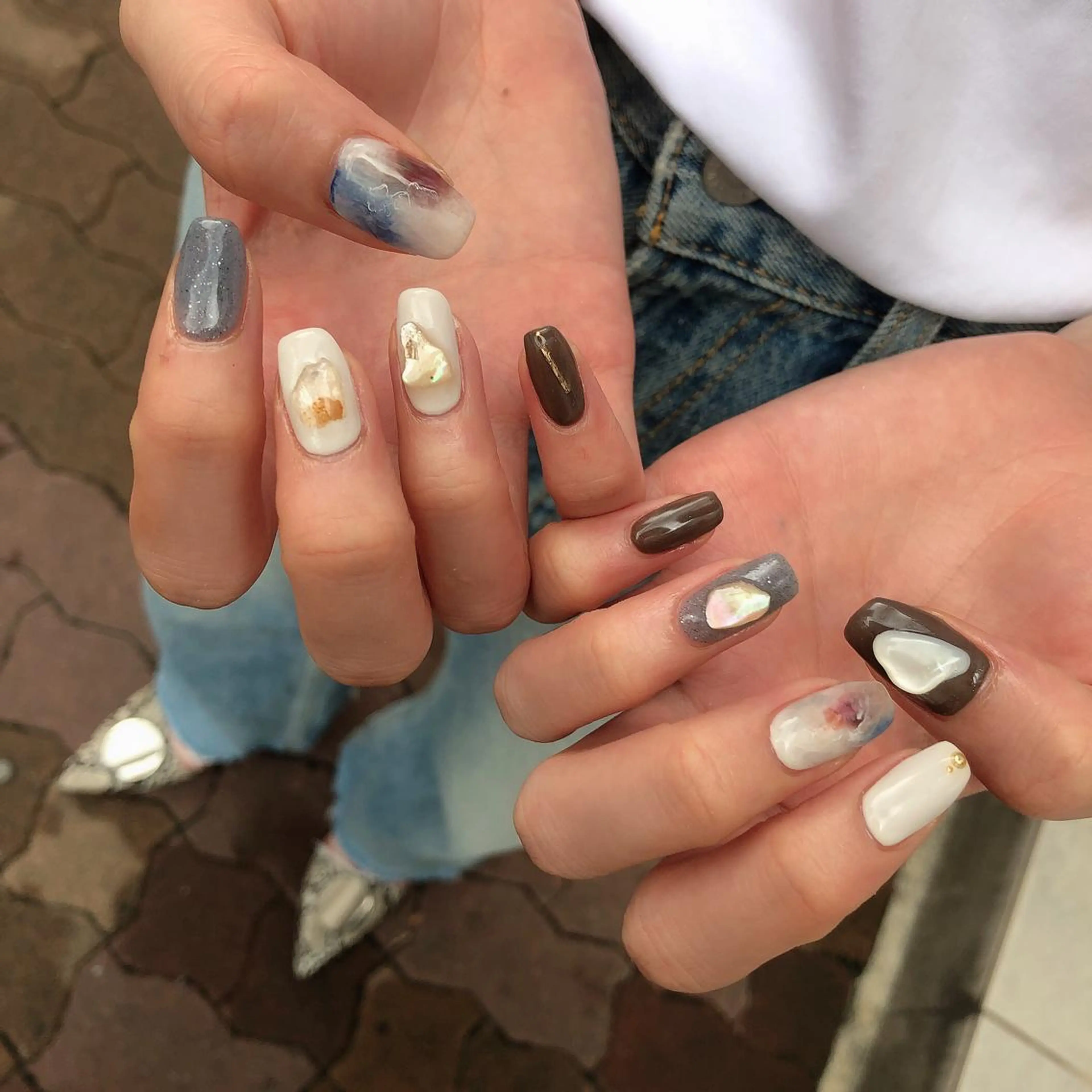 ロング カラー ヘアアレンジ キッズ ネイル マツエク・マツパ 福田 加奈のネイルデザイン