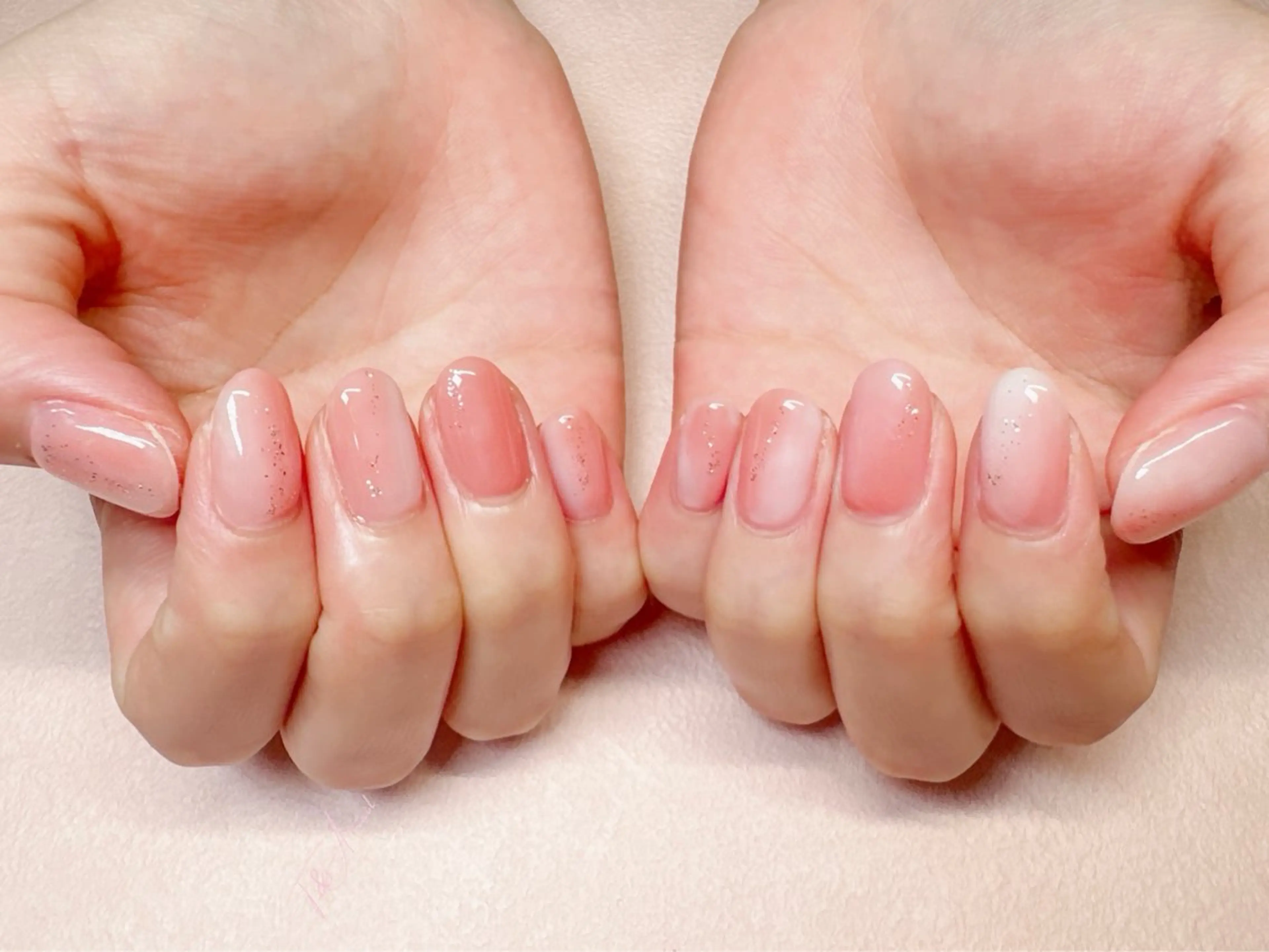 ネイル ジェルネイル オフィスネイル ピンク スカルプネイル T&A nailのネイルデザイン