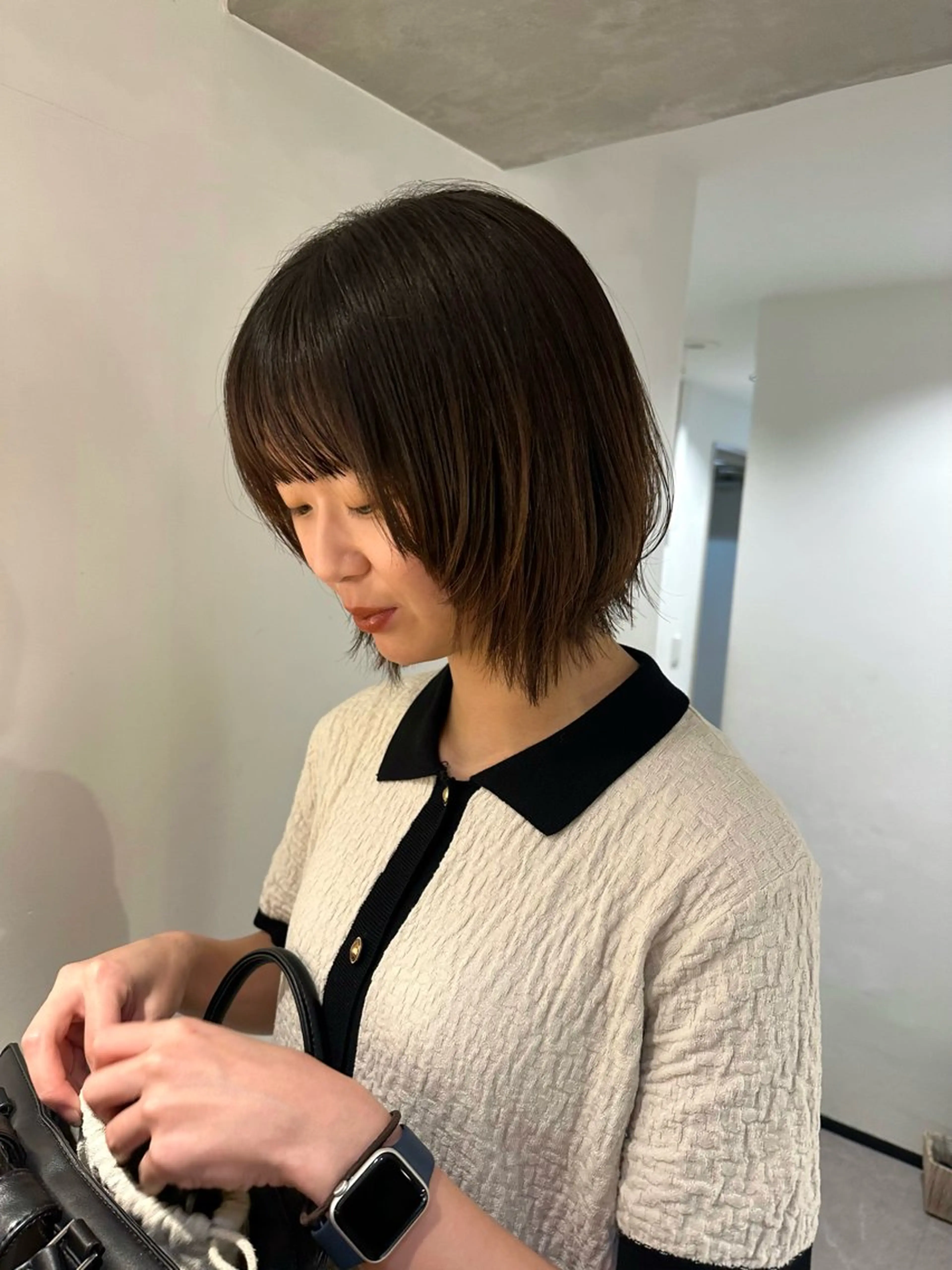 ミディアム レイヤーカット カット トリートメント 似合わせカット🫧 吉見衣生のヘアスタイル