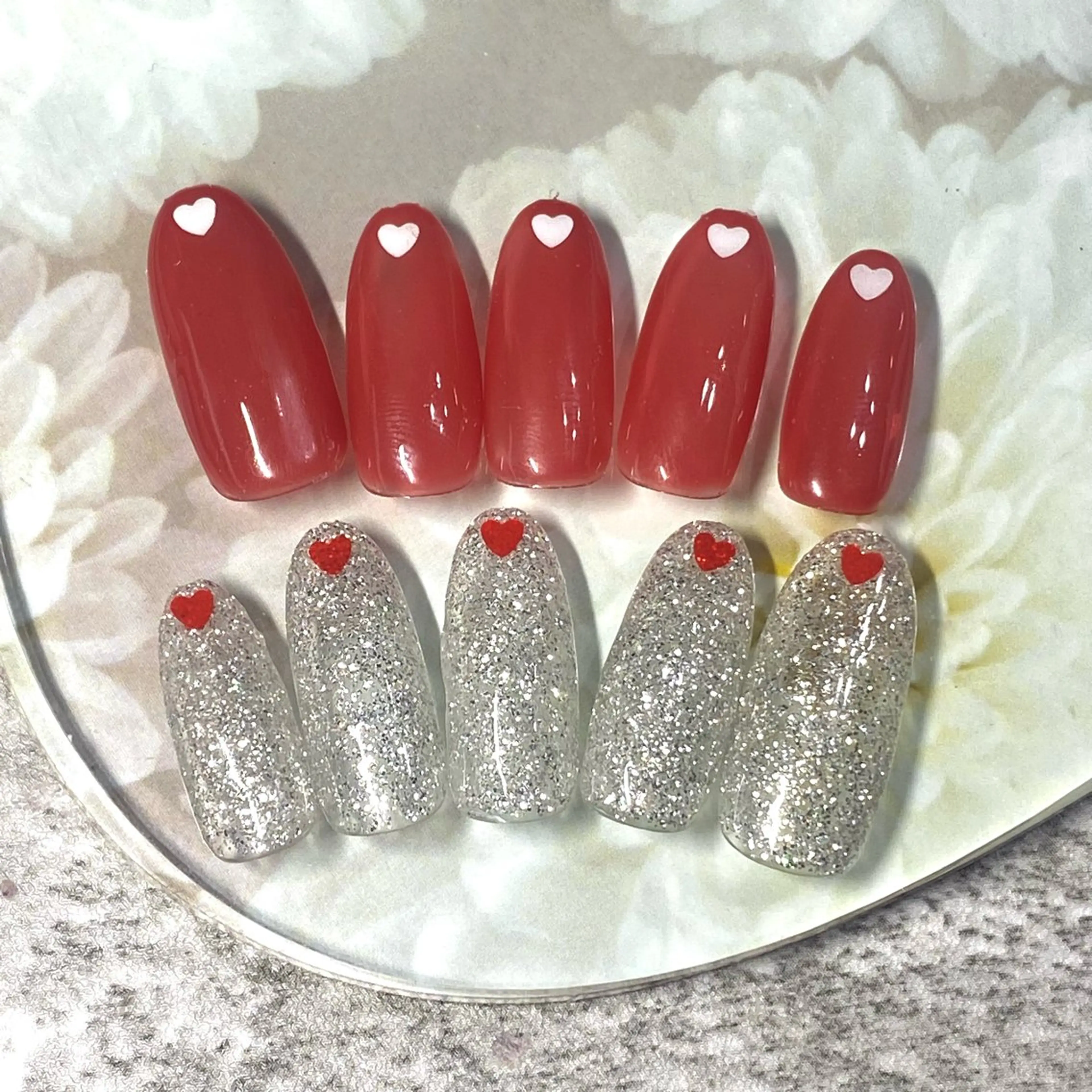 ネイル バレンタイン ハンドネイル ★Rinail... .のネイルデザイン