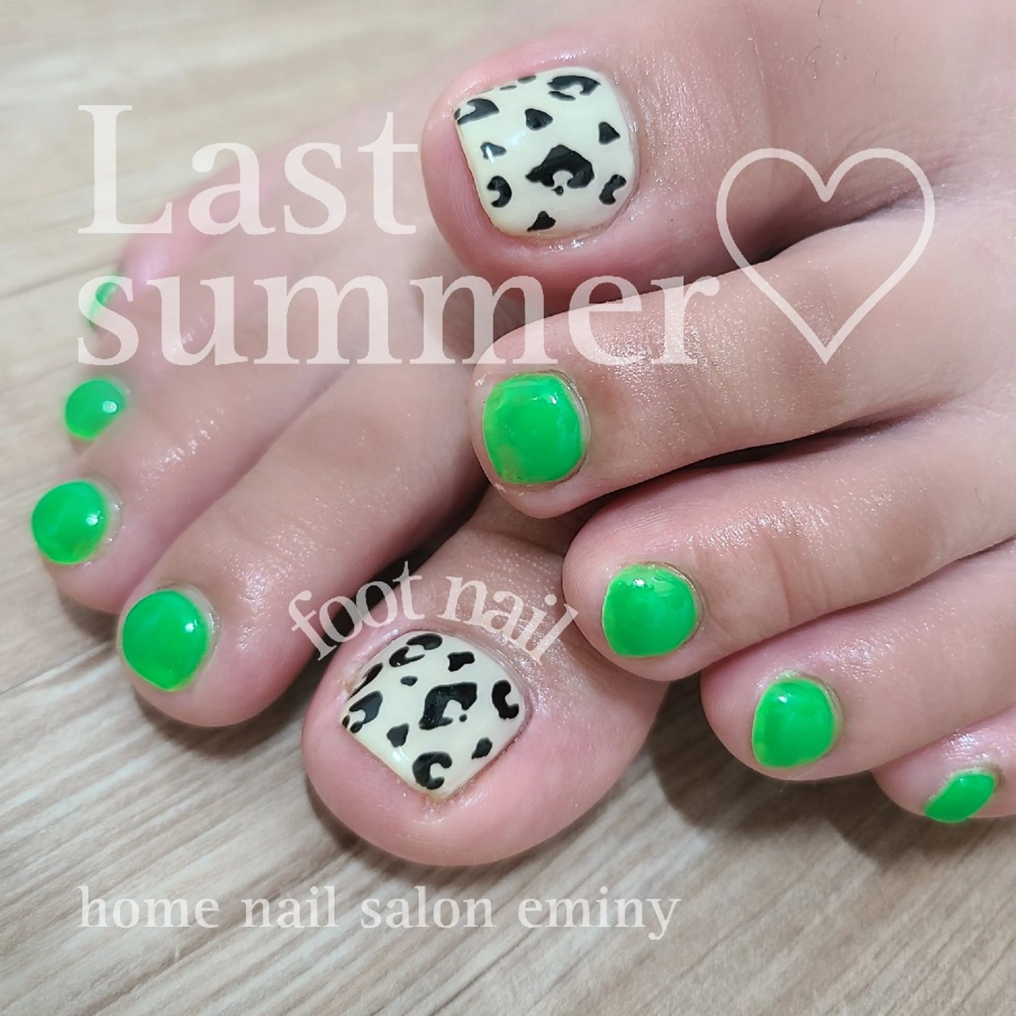 ネイル アニマル柄 フットネイル フットネイル nail salon  eminyのネイルデザイン