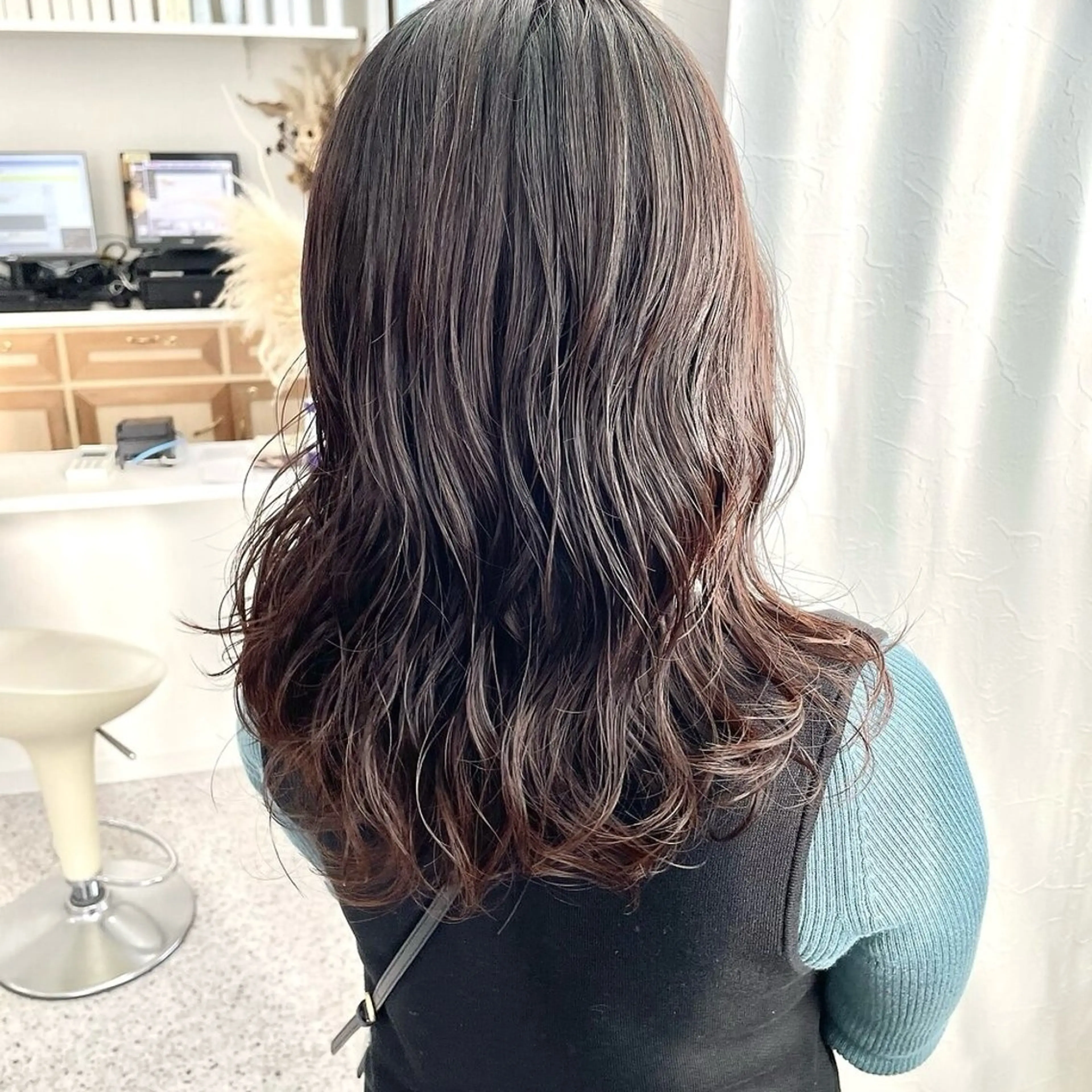 ロング パーマ デジタルパーマ カット パーマ トリートメント YUKO/ 似合わせ韓国風パーマのヘアスタイル