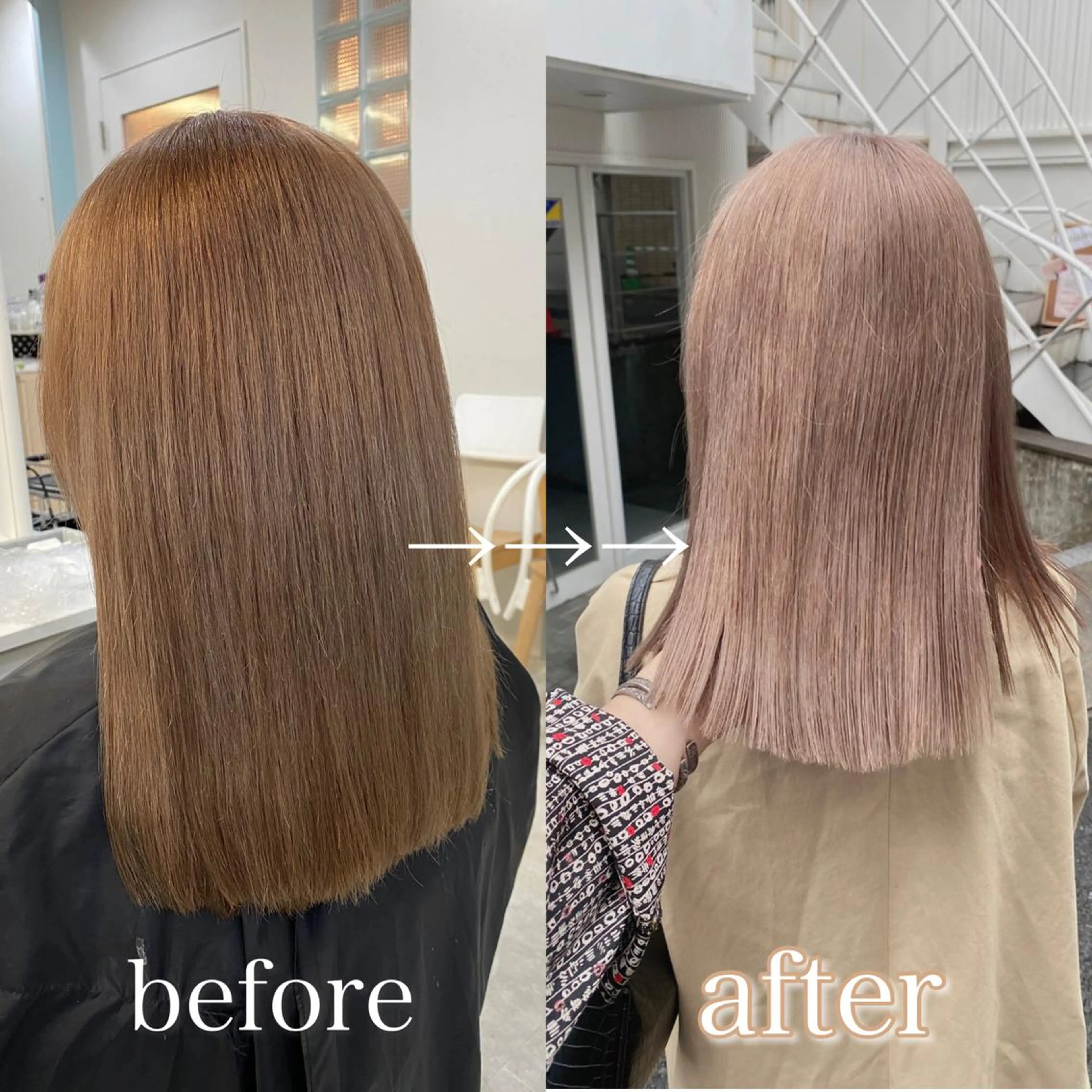 セミロング カラー ヘアカラー トリートメント ダブルカラー特化💍 tiam💍韓国ヘアのヘアスタイル