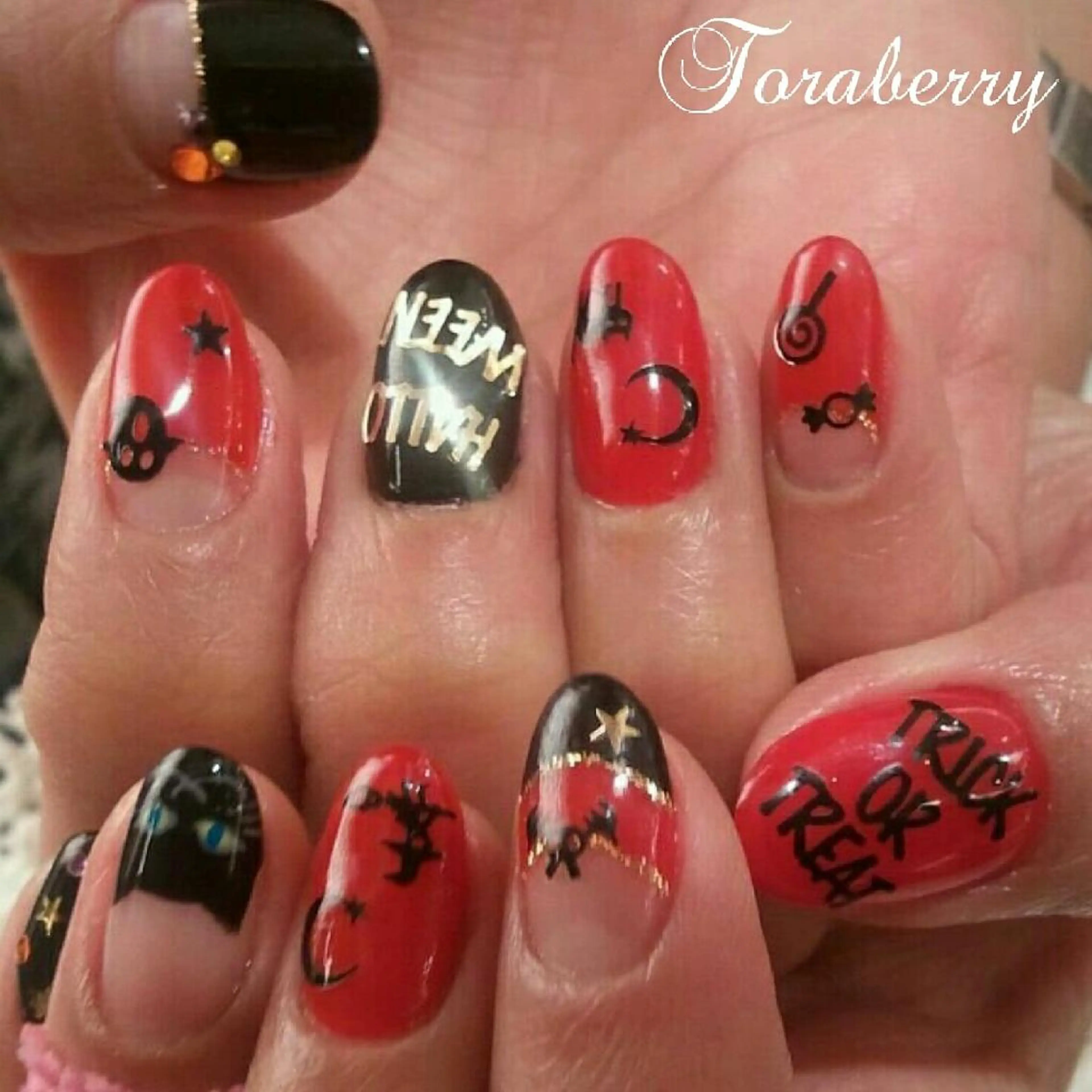 ネイル ハロウィン 持ち込み ネイリスト なつみのネイルデザイン