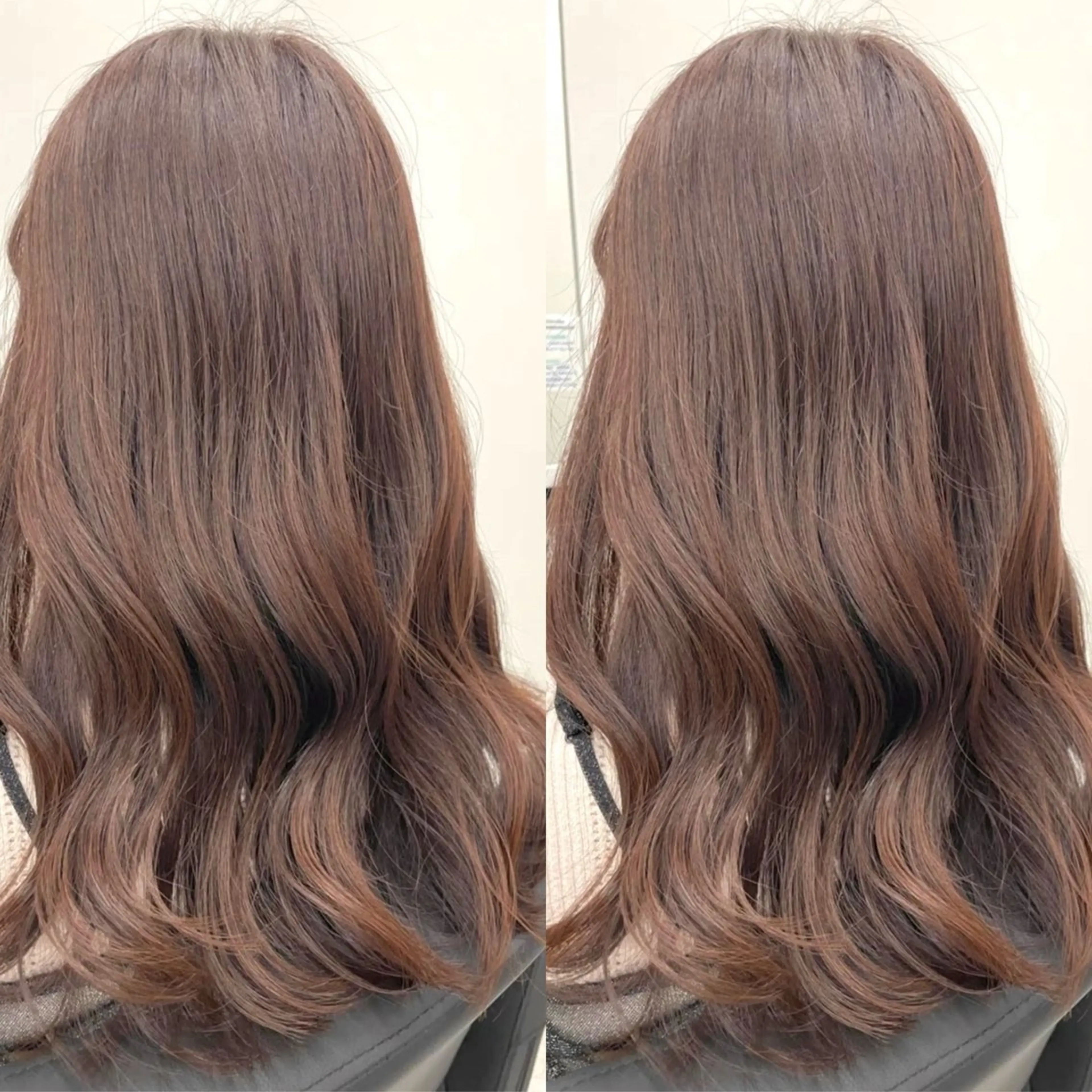 セミロング カラー ブラウンカラー ピンクカラー カット ヘアカラー トリートメント ヘアセット ブリーチ無しダブル カラー🦕まどかのヘアスタイル