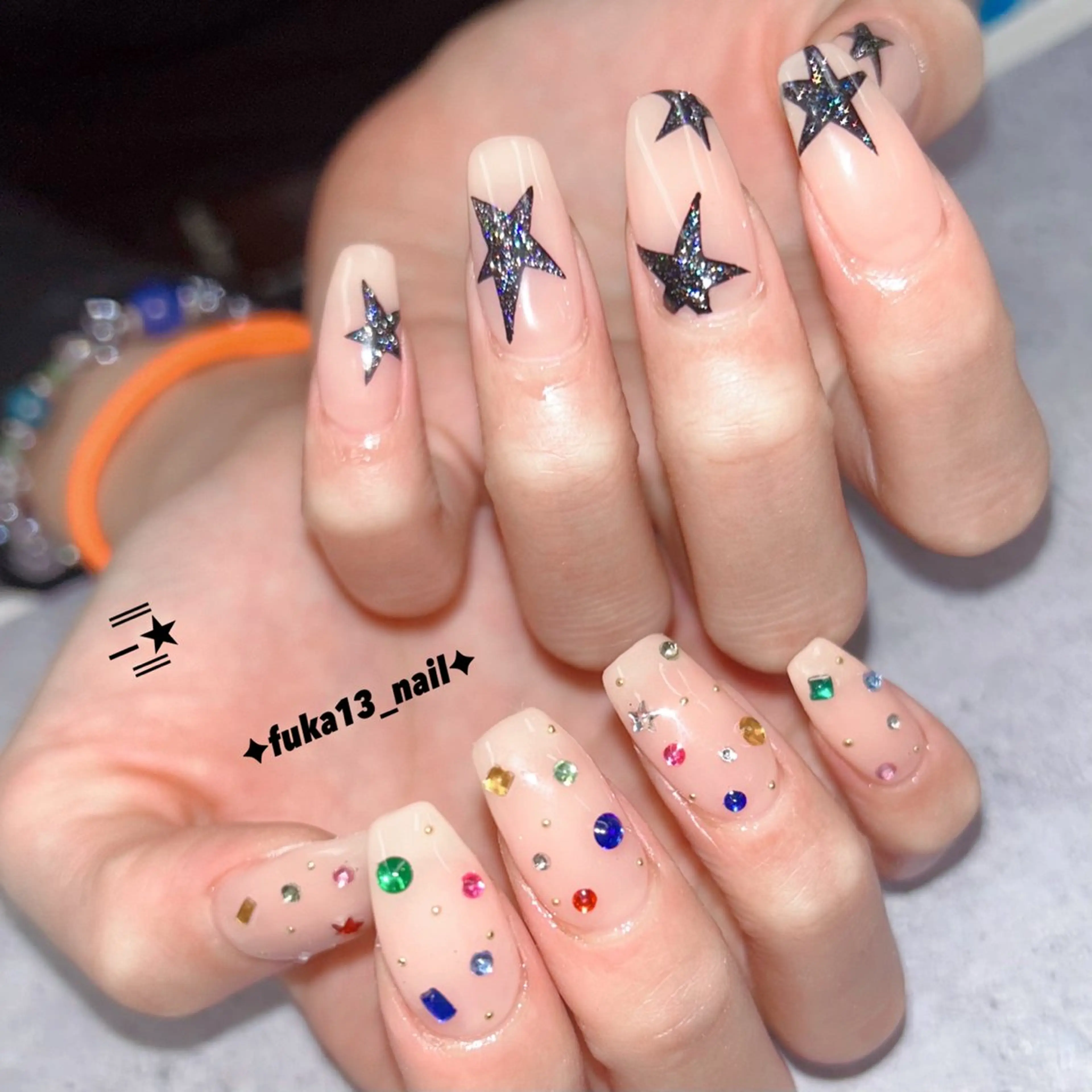 ネイル キラキラネイル 韓国ネイル 冬ネイル ハンドネイル ネイルサロンAnela【アネラ】所属・Nail♡Fuka. /4月予約受付中のネイルデザイン