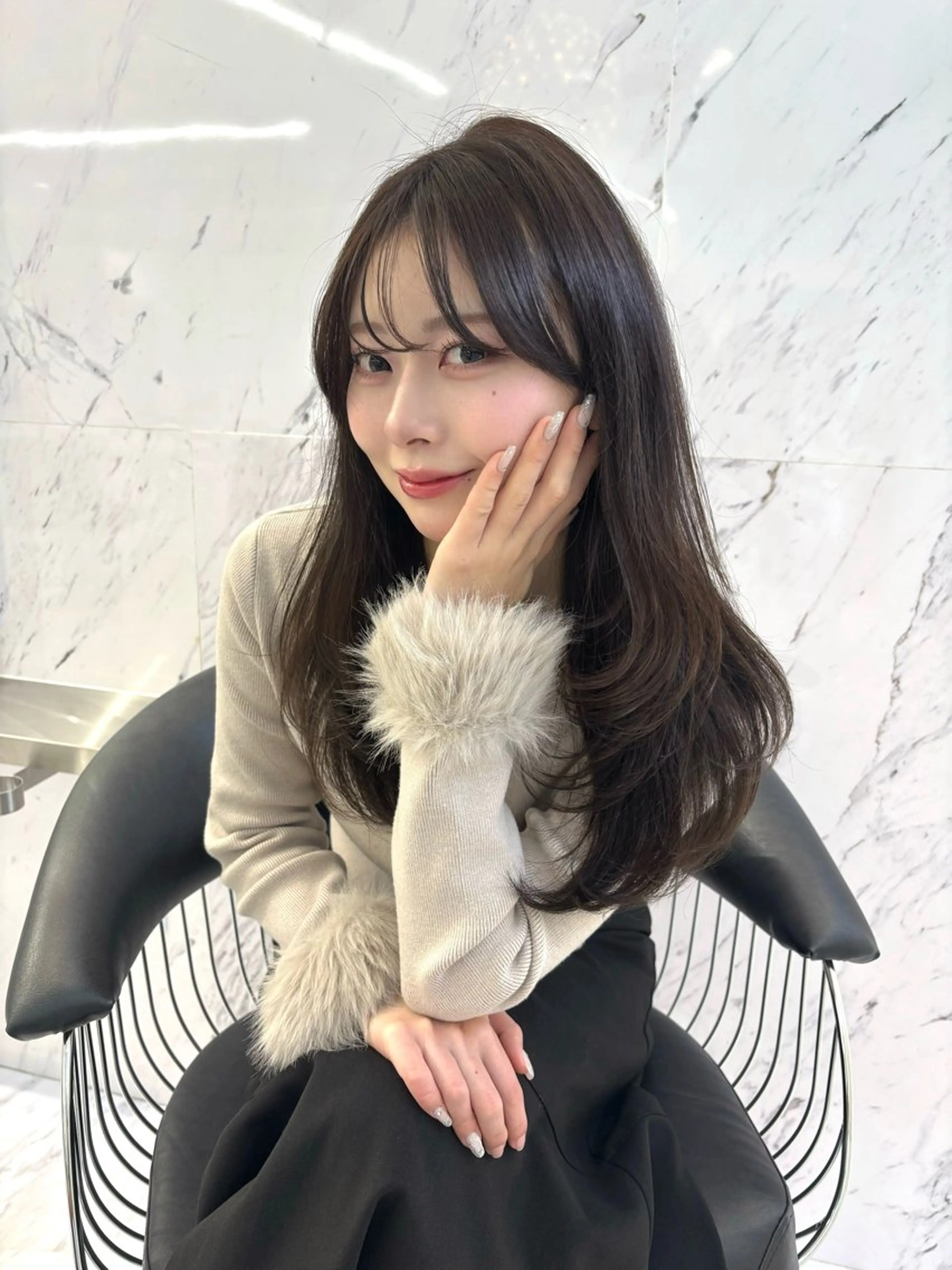 ロング カット ヘアカラー ParveMix 🪽鳥取彩花のヘアスタイル