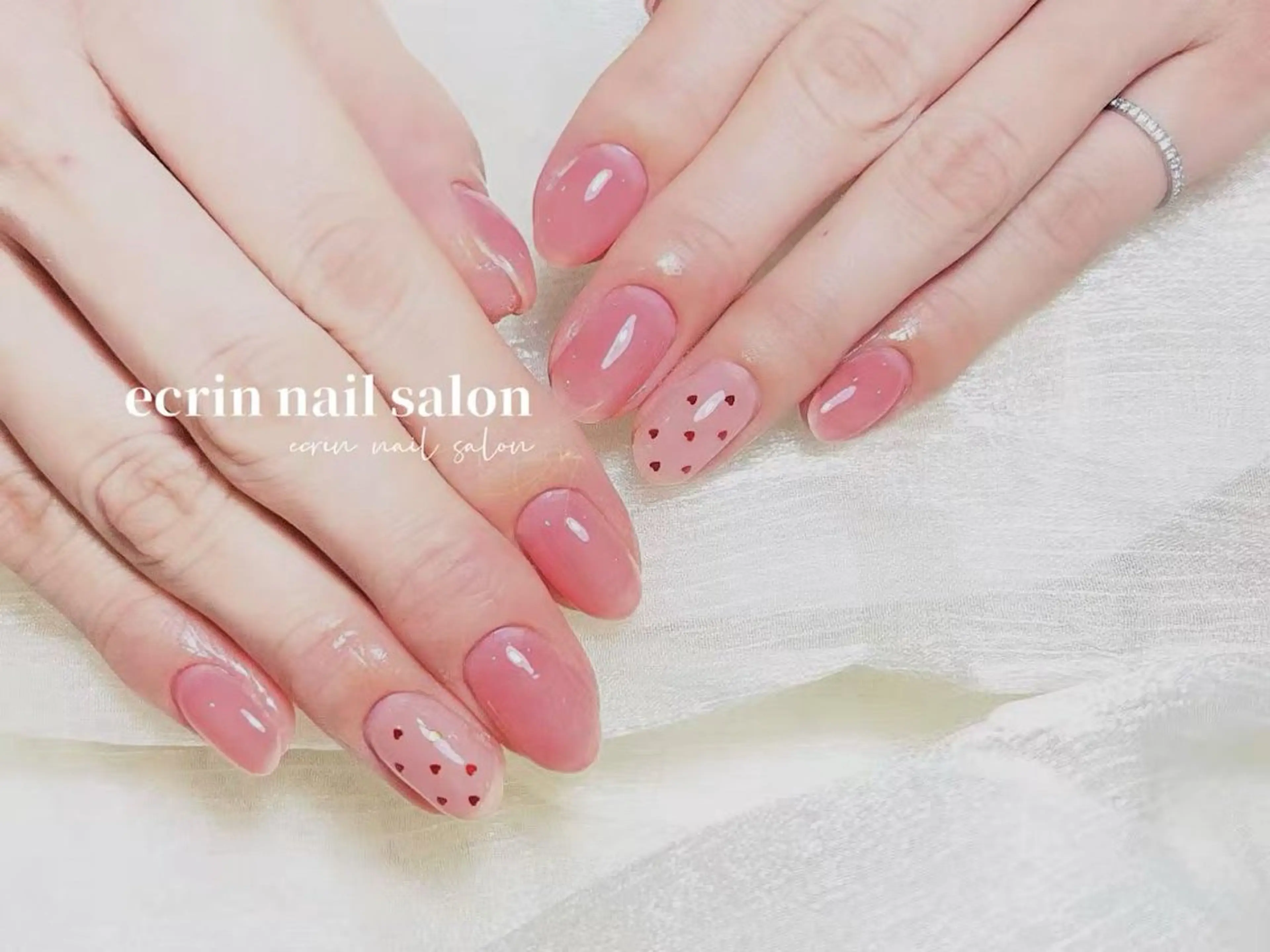 ネイル シンプルネイル ワンホンネイル ecrin nail 錦糸町(るい)のネイルデザイン