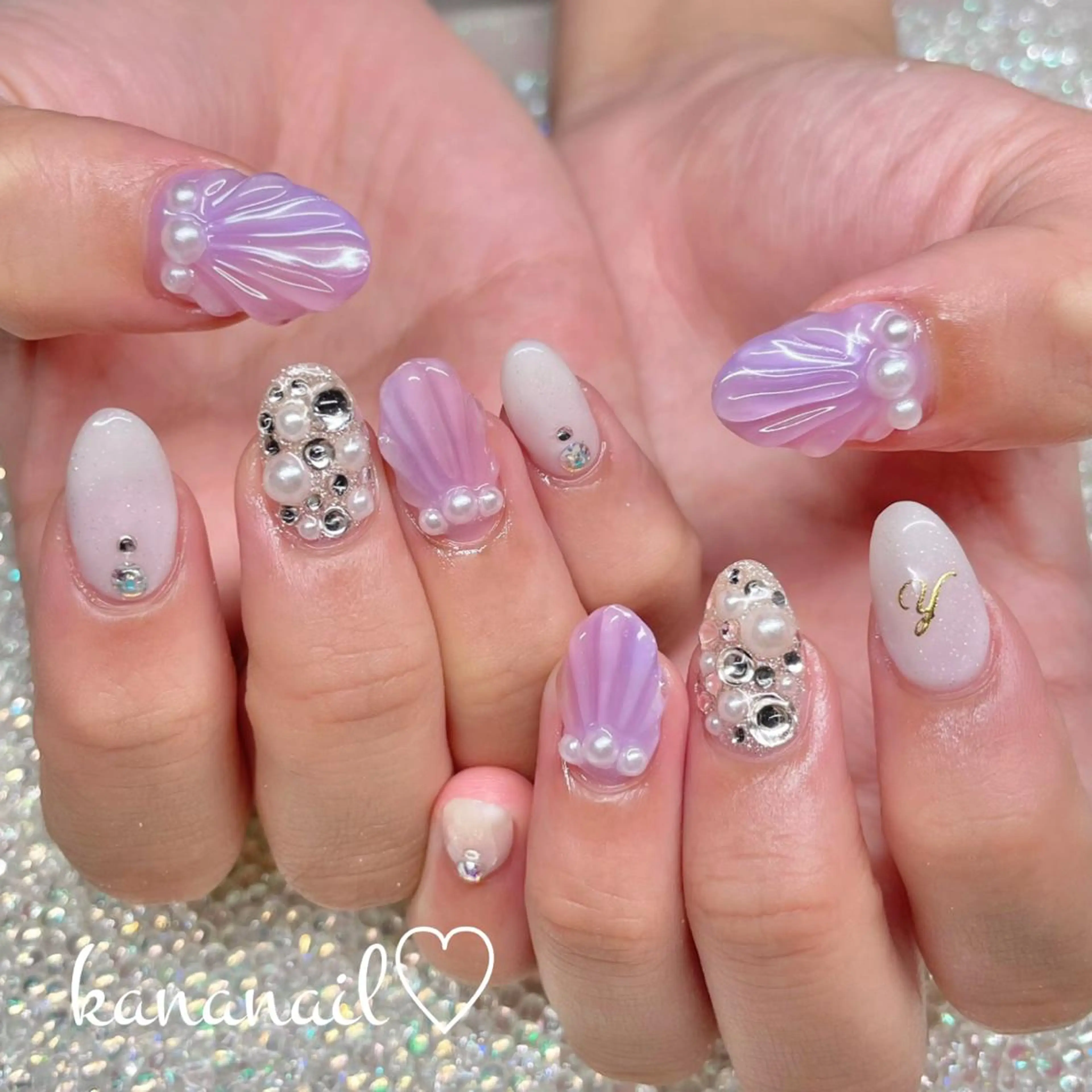 ネイル アートネイル ミディアムネイル ハンドネイル kananail ♡のネイルデザイン