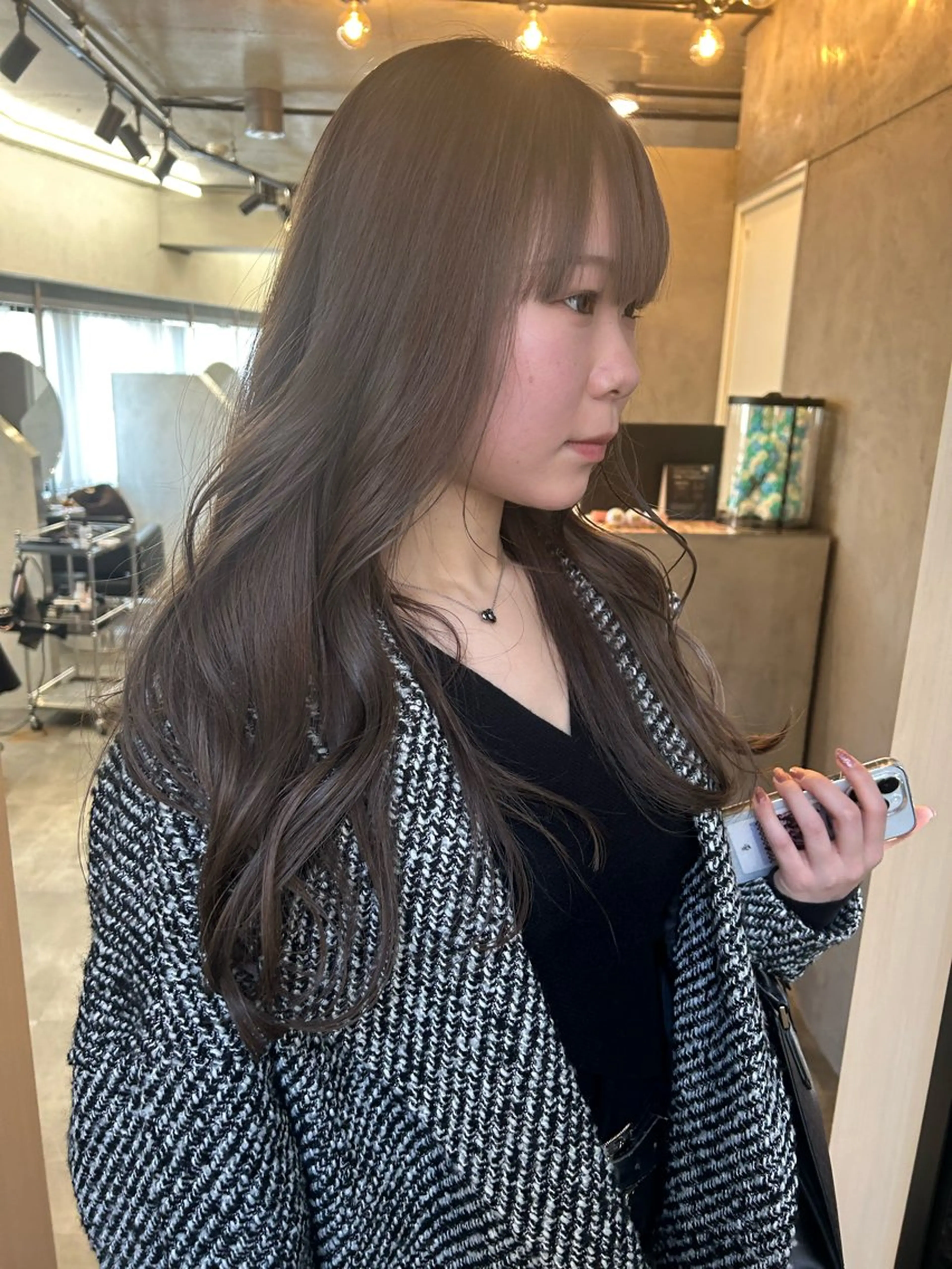 ロング カラー カット ヘアカラー トリートメント Haru/THREE …by velvetのヘアスタイル