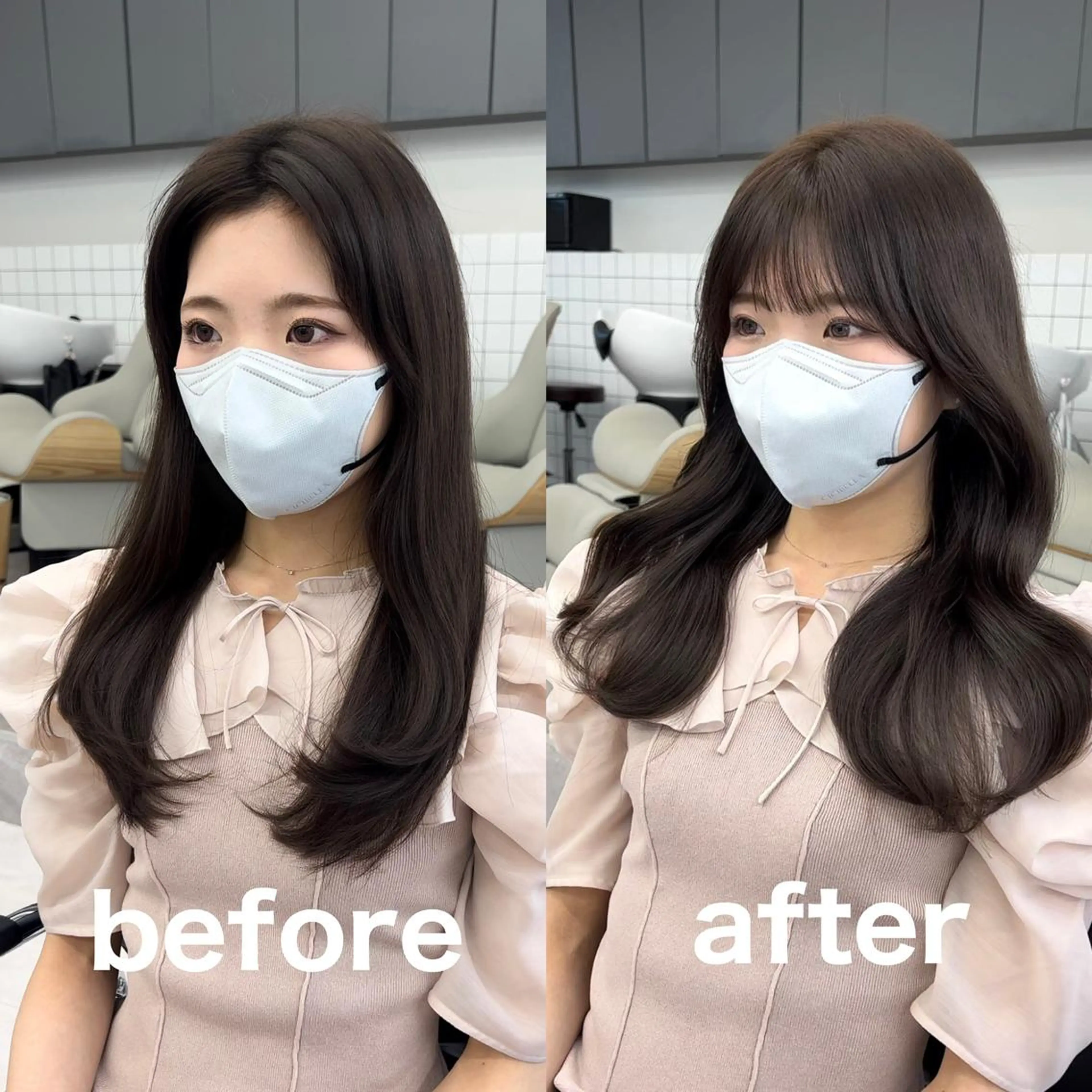 ロング 韓国ヘア♡ 顔まわりカットayaのヘアスタイル