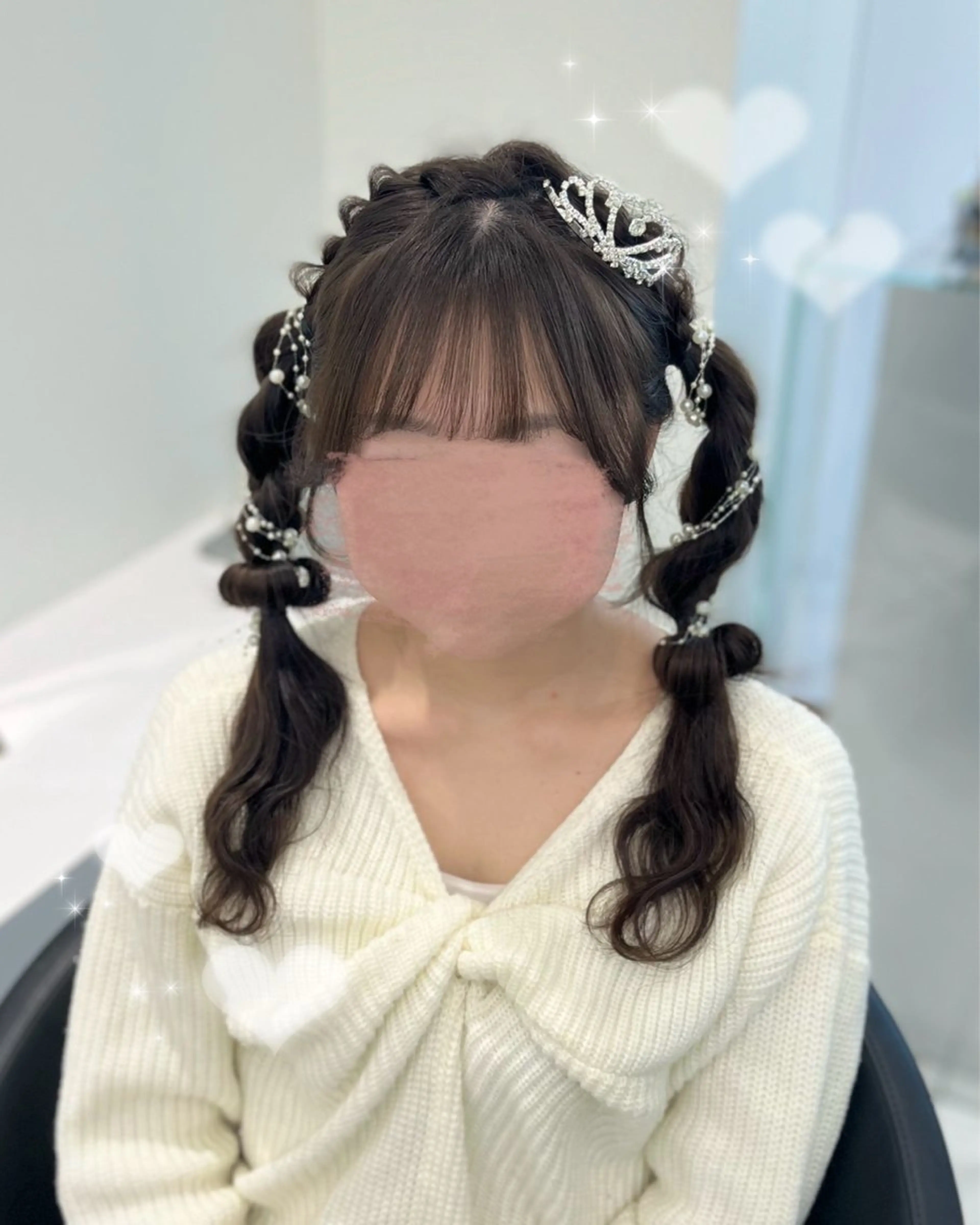 ヘアアレンジ ヘアセット ハイトーンカラー💞 くるみ🎀のヘアスタイル