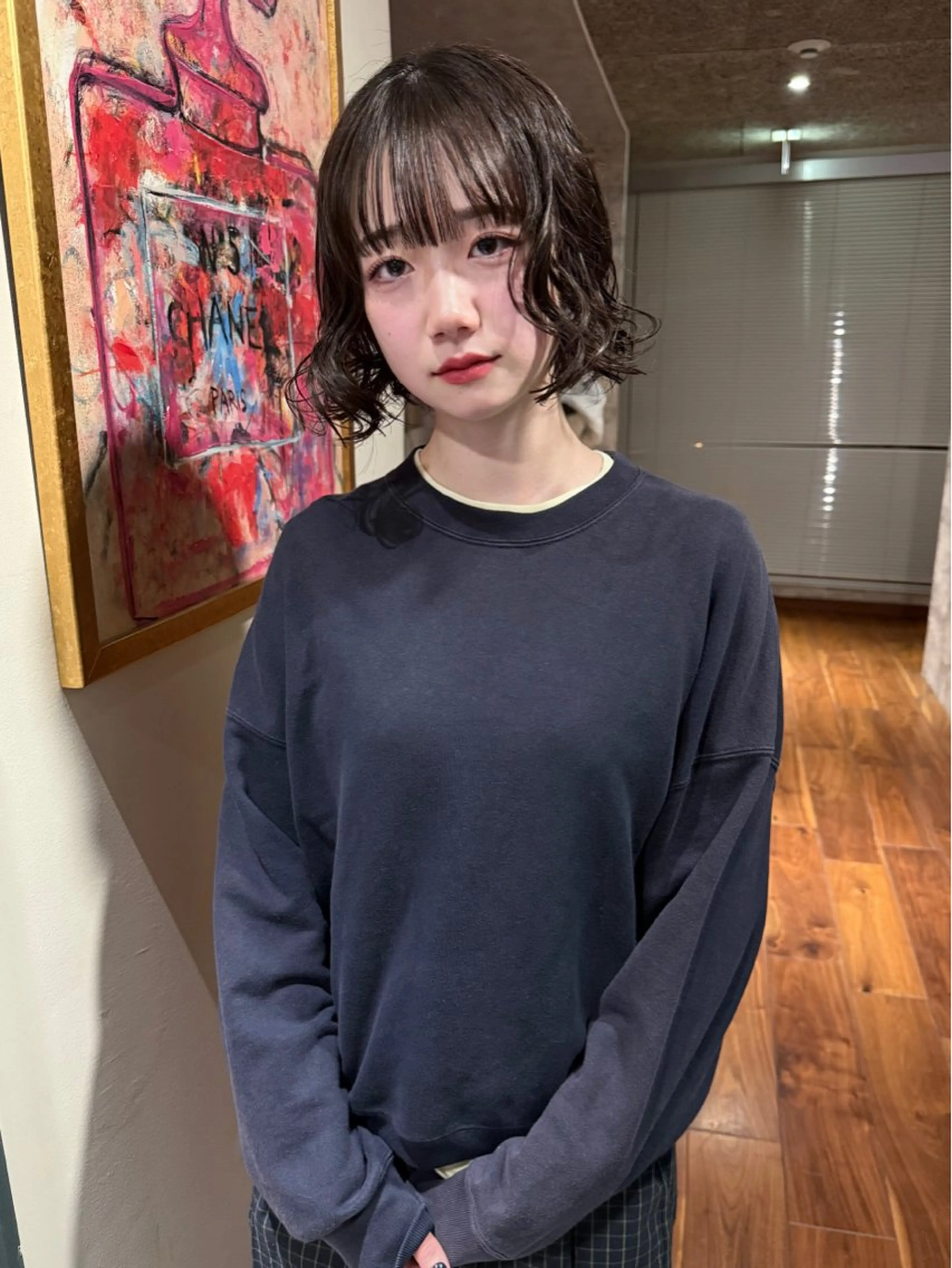 ショート カラー パーマ ボブ カット ヘアカラー パーマ トリートメント mai / linoah˚✧のヘアスタイル