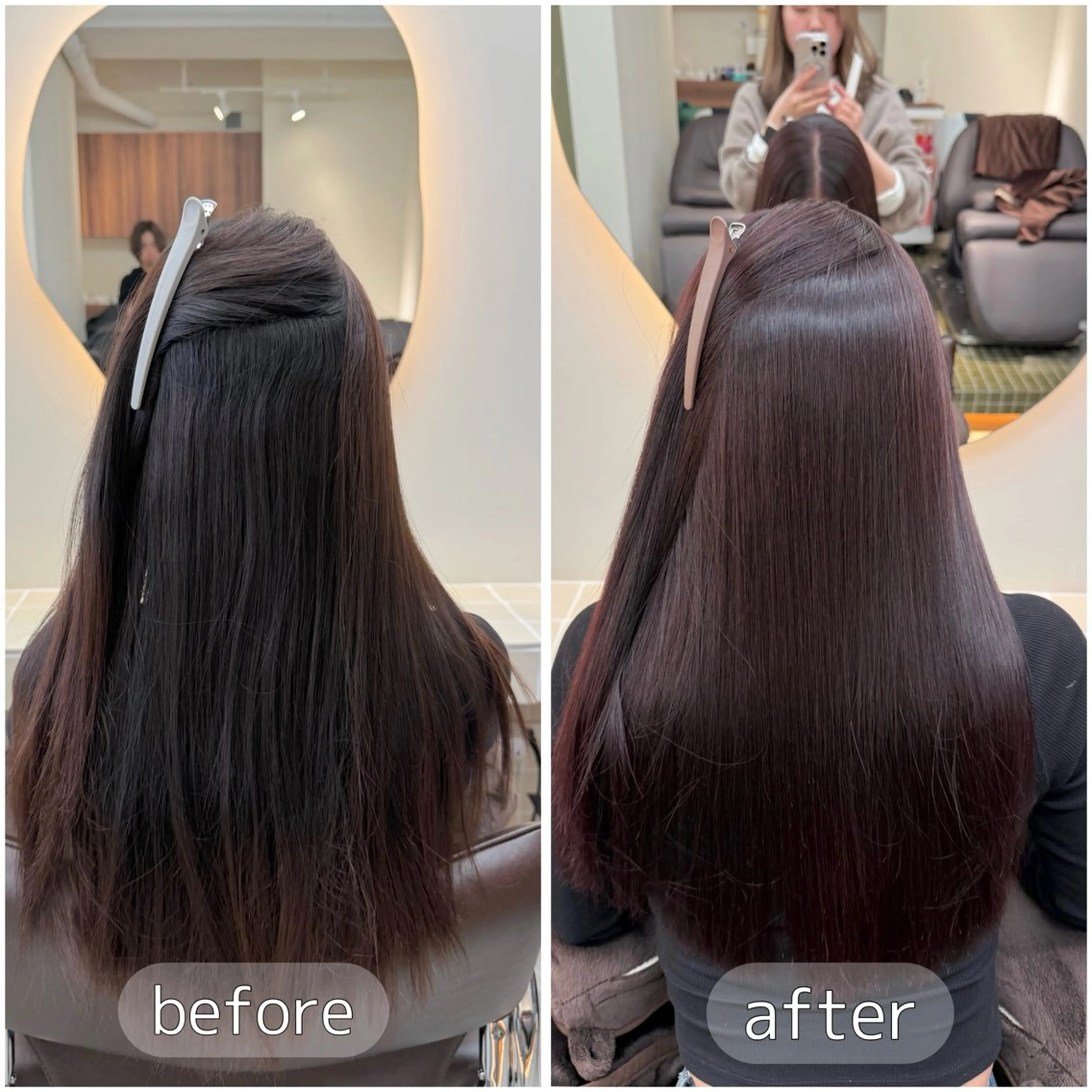 ロング カラー パーマ 縮毛矯正 カット ヘアカラー 縮毛矯正 トリートメント ヘッドスパ ✨髪質改善矯正× ブリーチ✨YU-KIのヘアスタイル