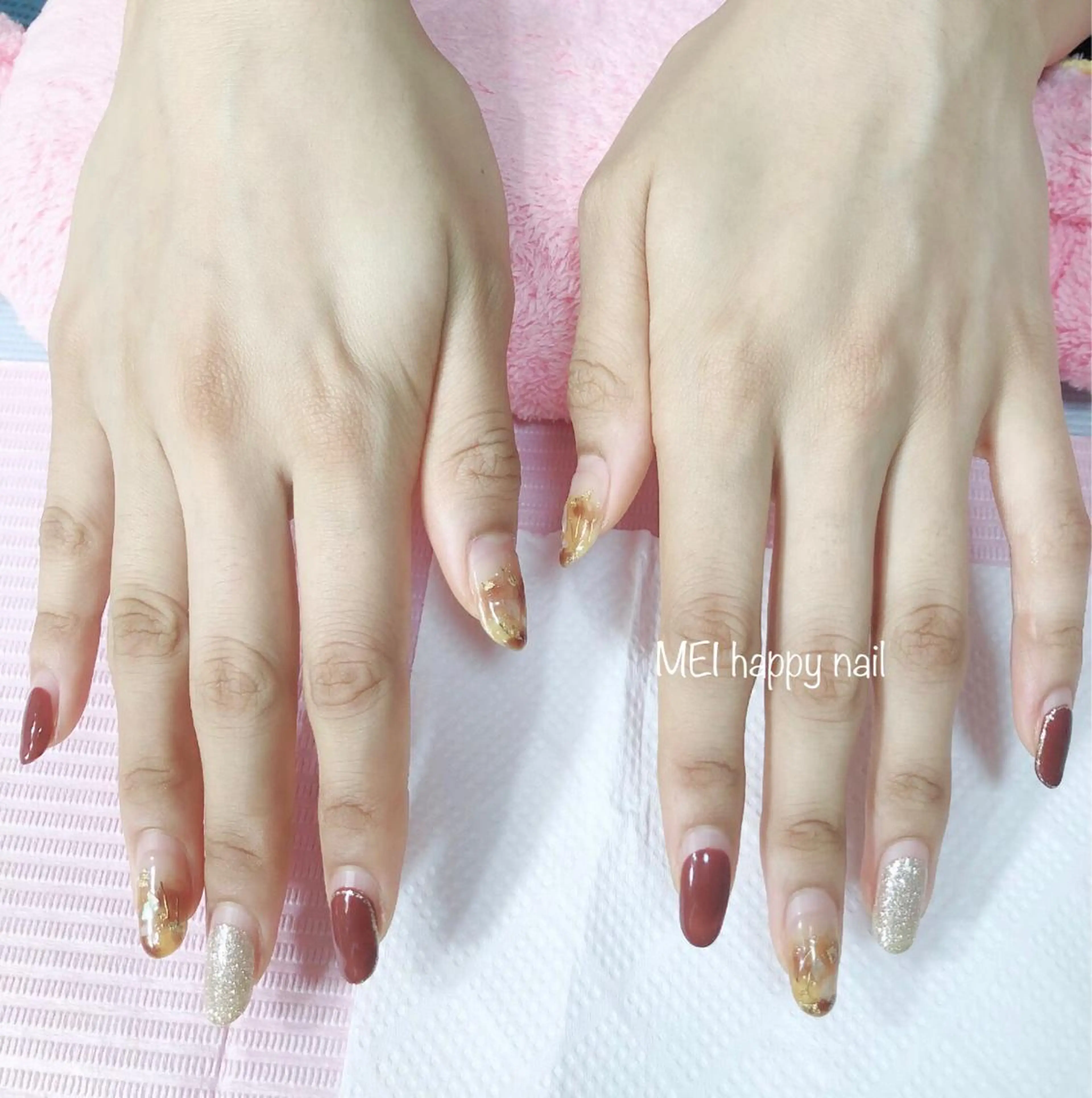 ネイル 北浦和 自爪育成ケアのネイルデザイン