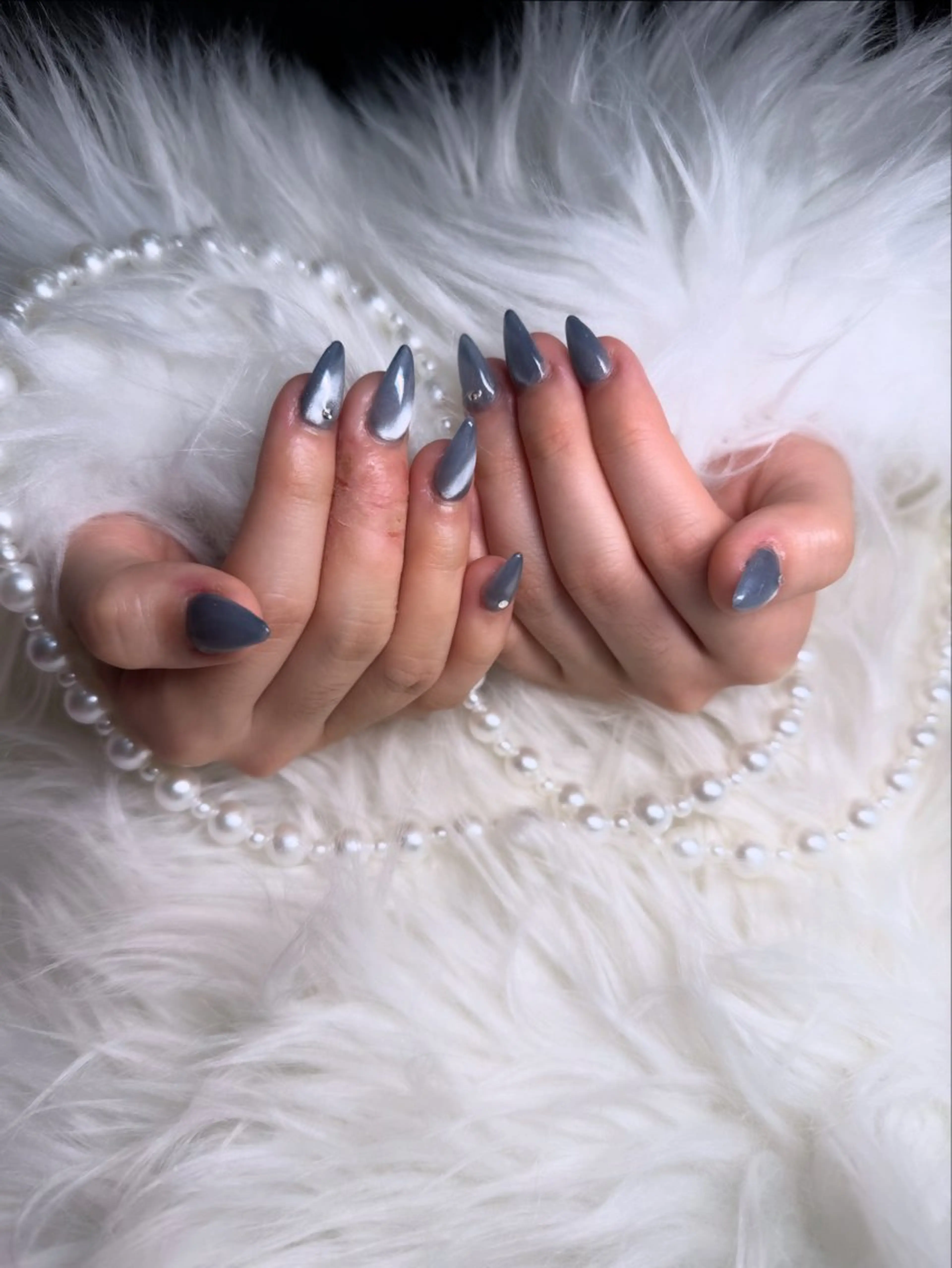 ネイル マグネットネイル スカルプネイル ハンドネイル ꕤ︎︎牧野 麻衣ꕤ︎︎のネイルデザイン