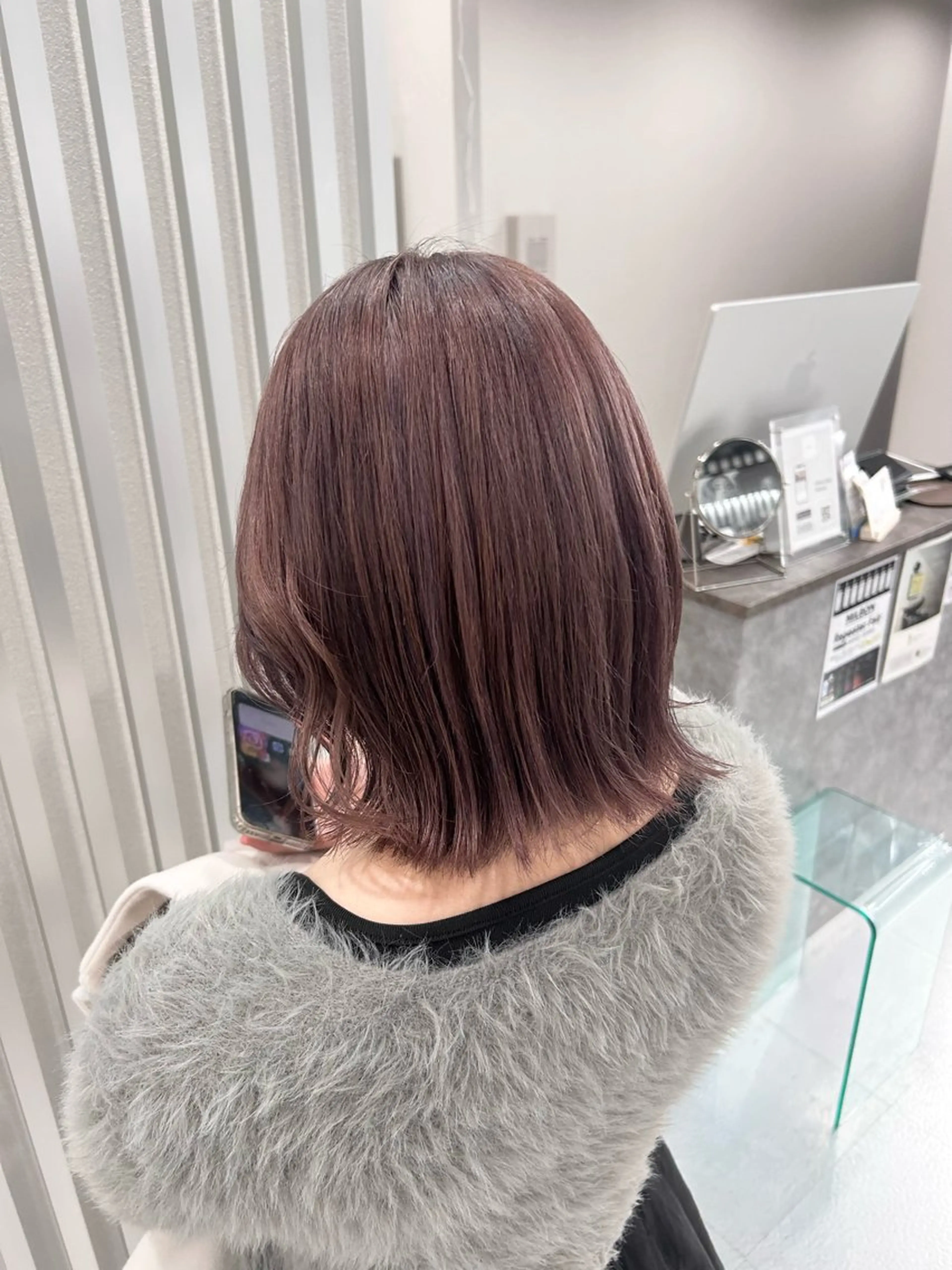 ミディアム ヘアカラー あやめ🪽 オリーブ/ハイトーンのヘアスタイル