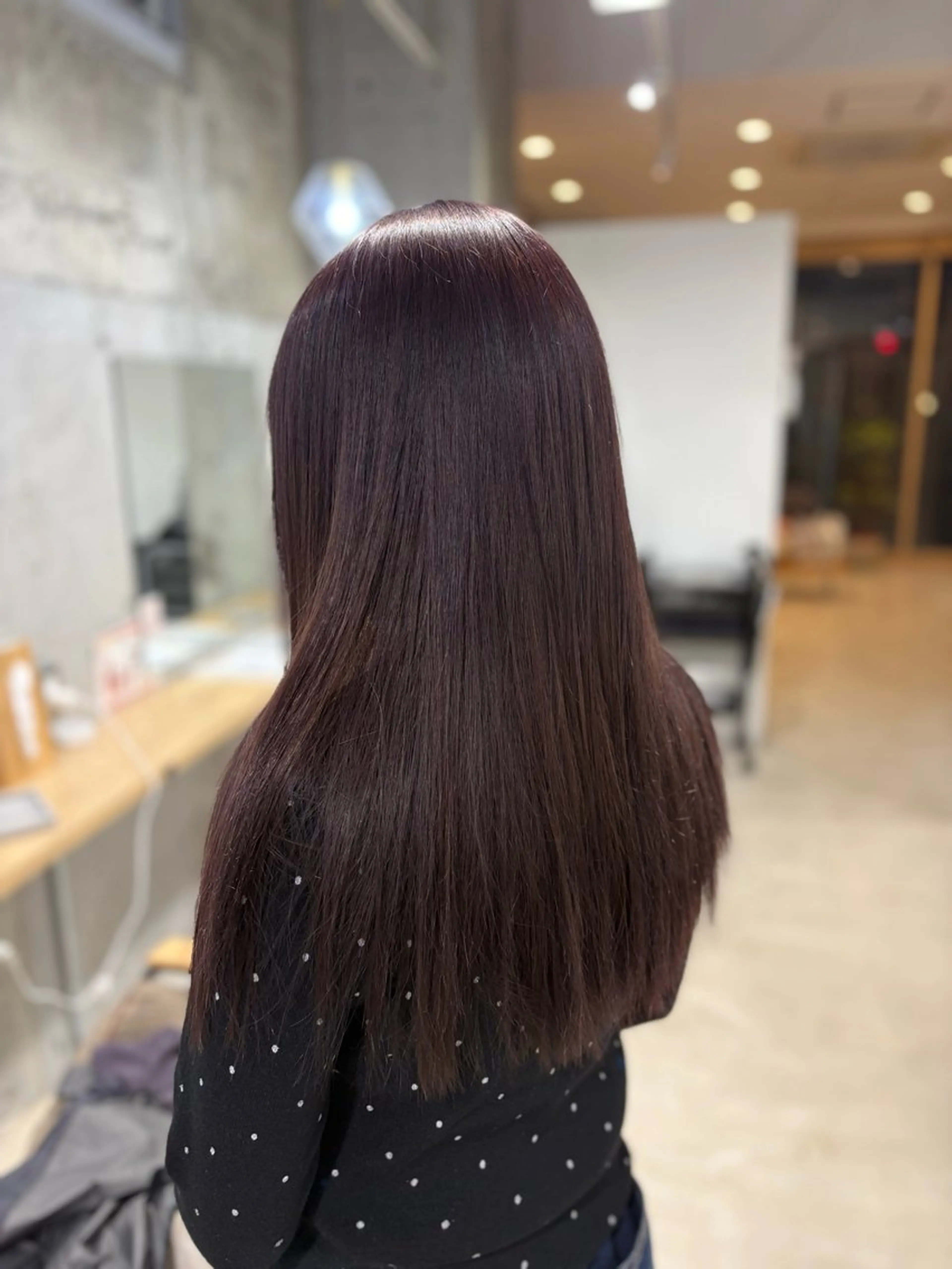 ロング カラー ブラウンカラー ダブルカラー ラベンダーカラー カット ヘアカラー 藤原仁美/レイヤー /透明感カラーのヘアスタイル