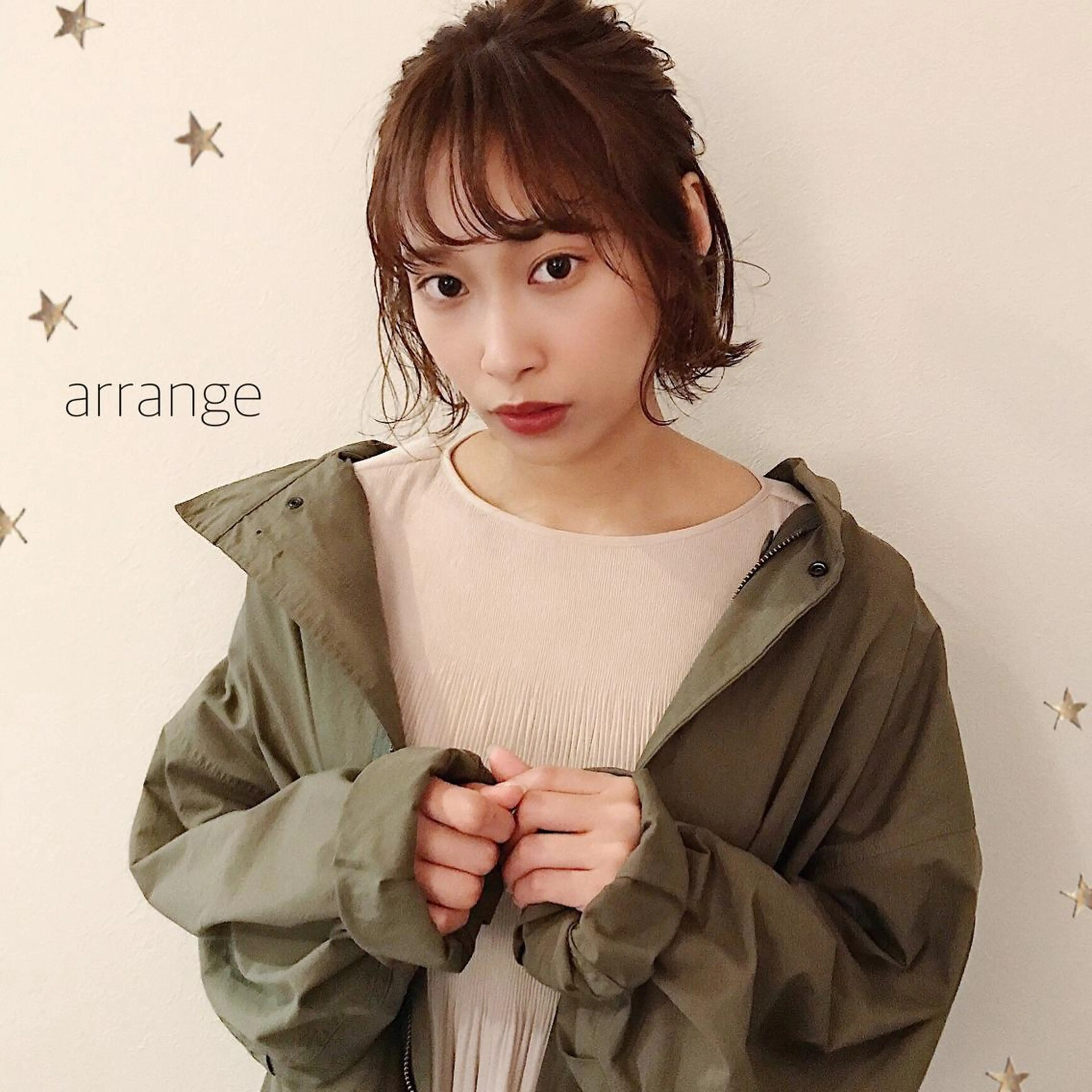 ミディアム ヘアアレンジ 市川 千夏のヘアスタイル