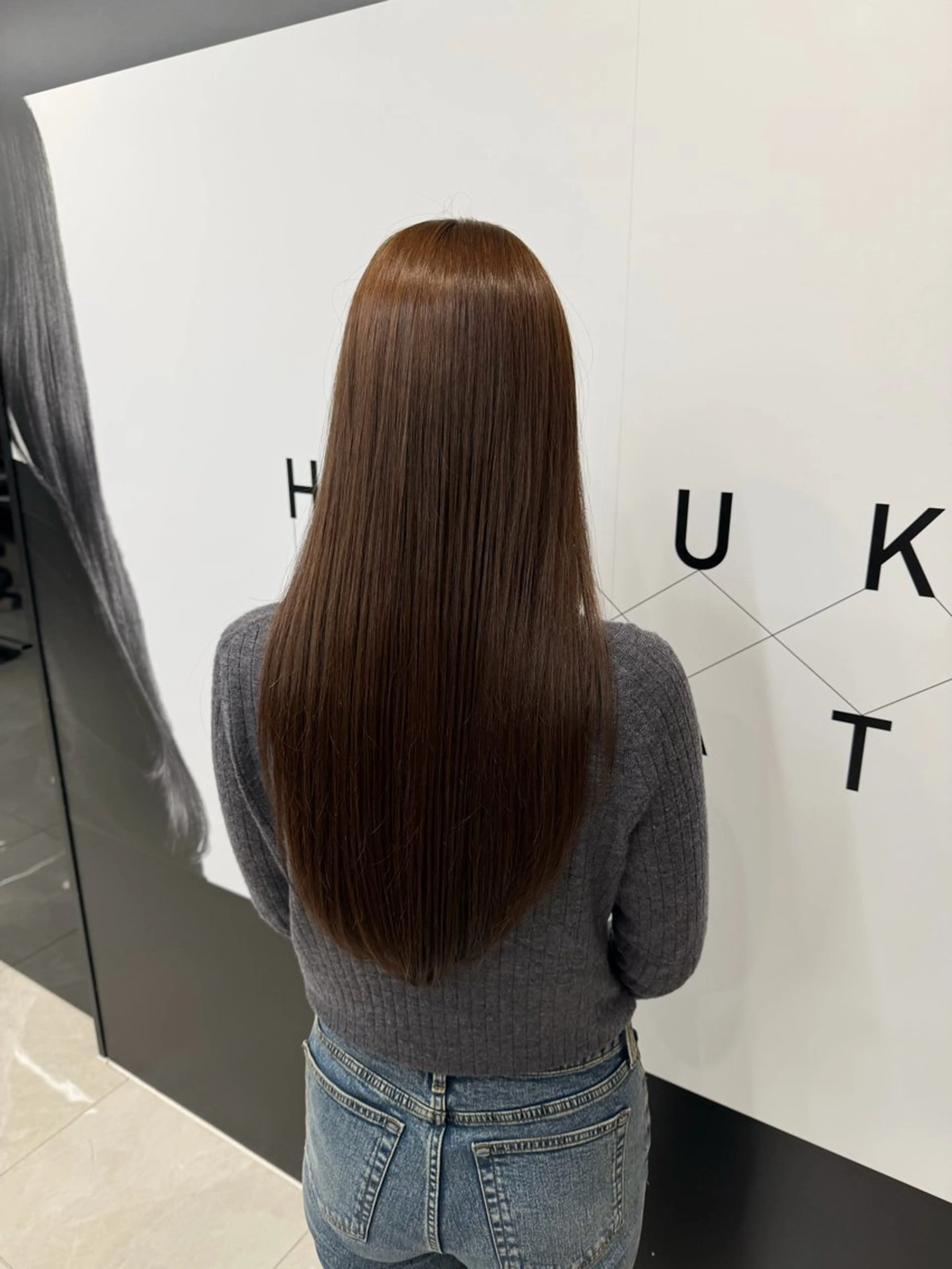 ロング カラー ブリーチ 透明感カラー 縮毛矯正 💜ひな💜縮毛矯正 /透明感/韓国ヘアのヘアスタイル