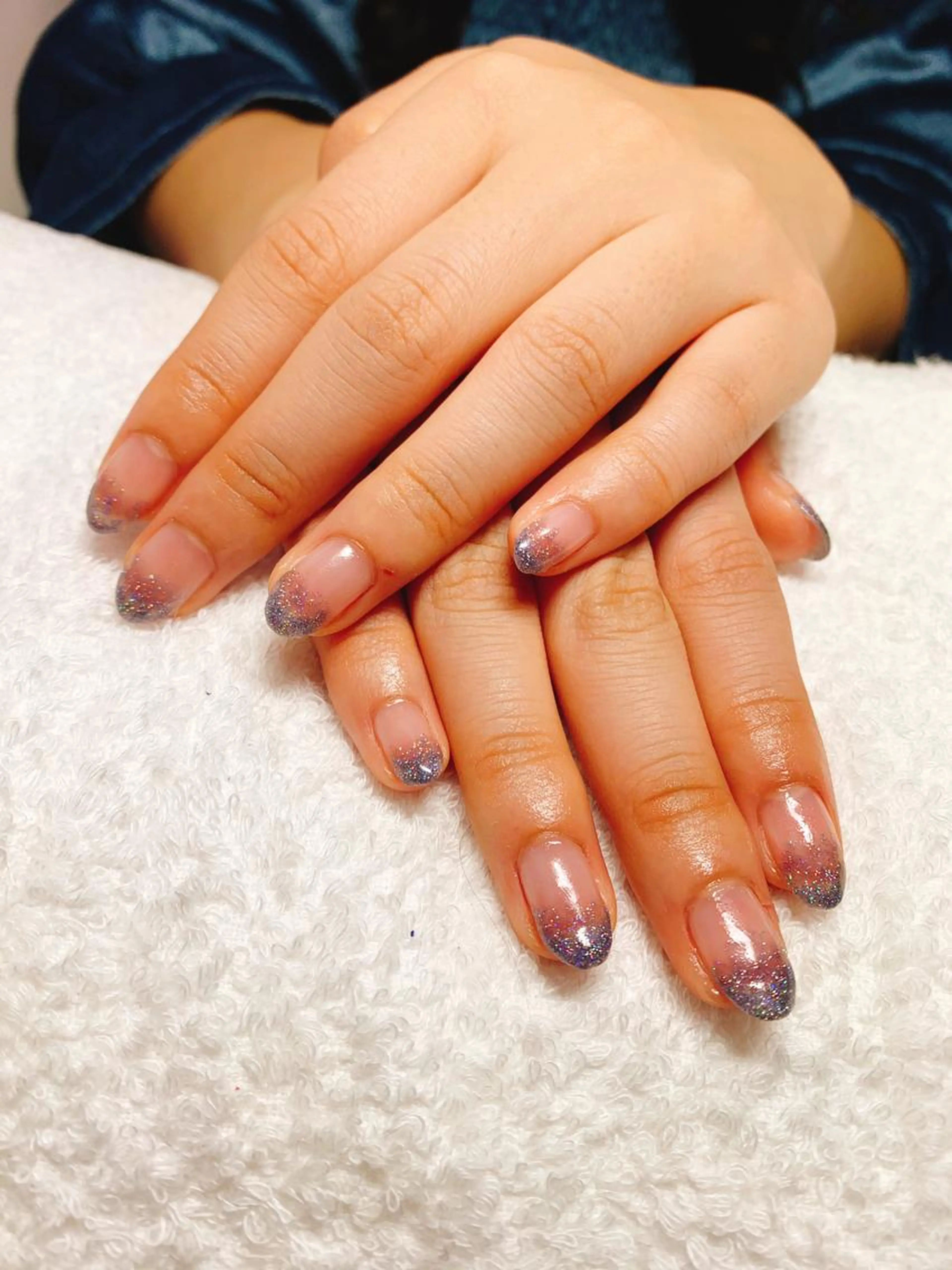 ハンド★ラメグラデーション1色ぬり★4980円の写真