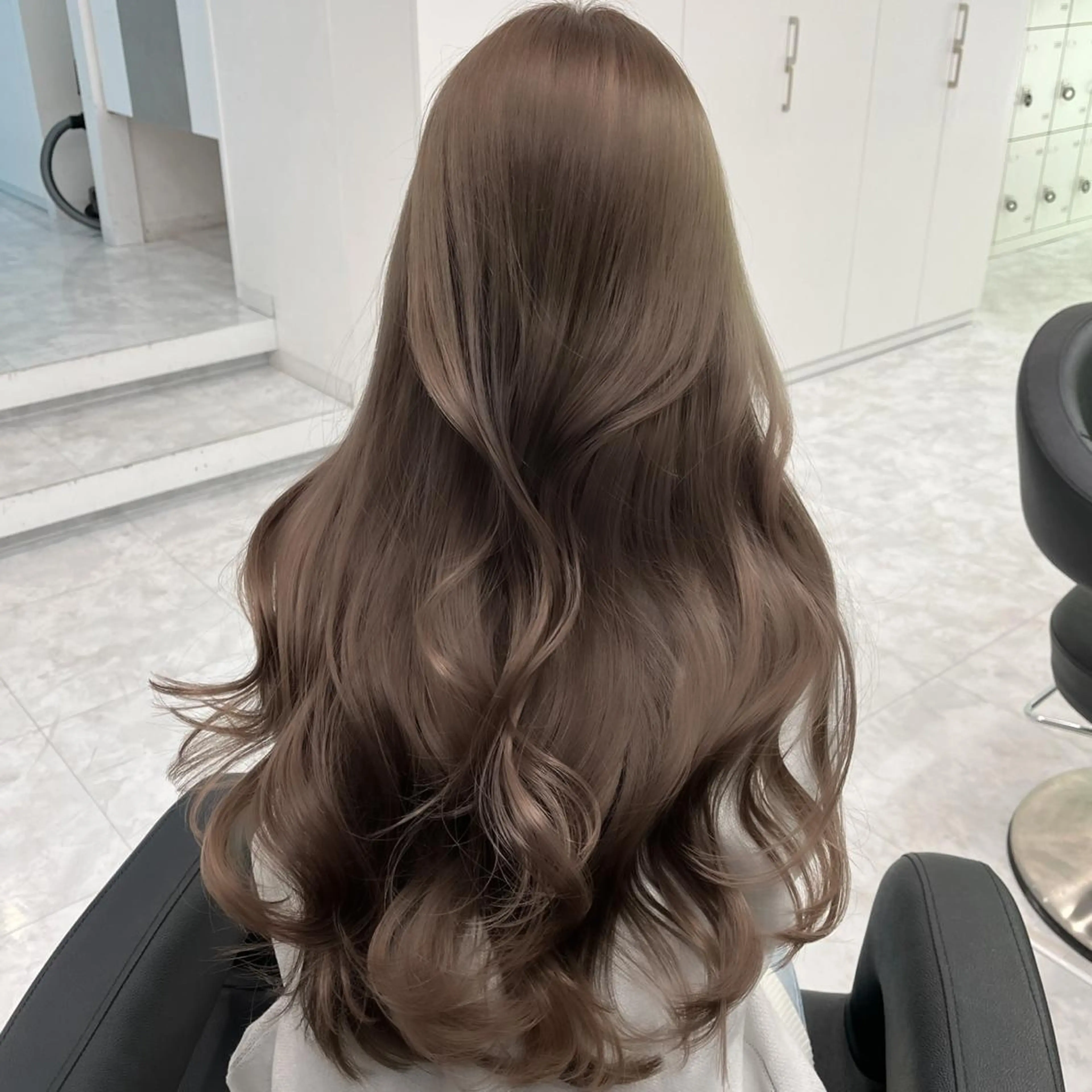 ロング カラー ヘアアレンジ ブリーチ 透明感カラー ブリーチなしカラー 髪質改善 レイヤーカット ヘアカラー ヘアセット 🤍韓国ヘア特化 🤍力丸🤍のヘアスタイル