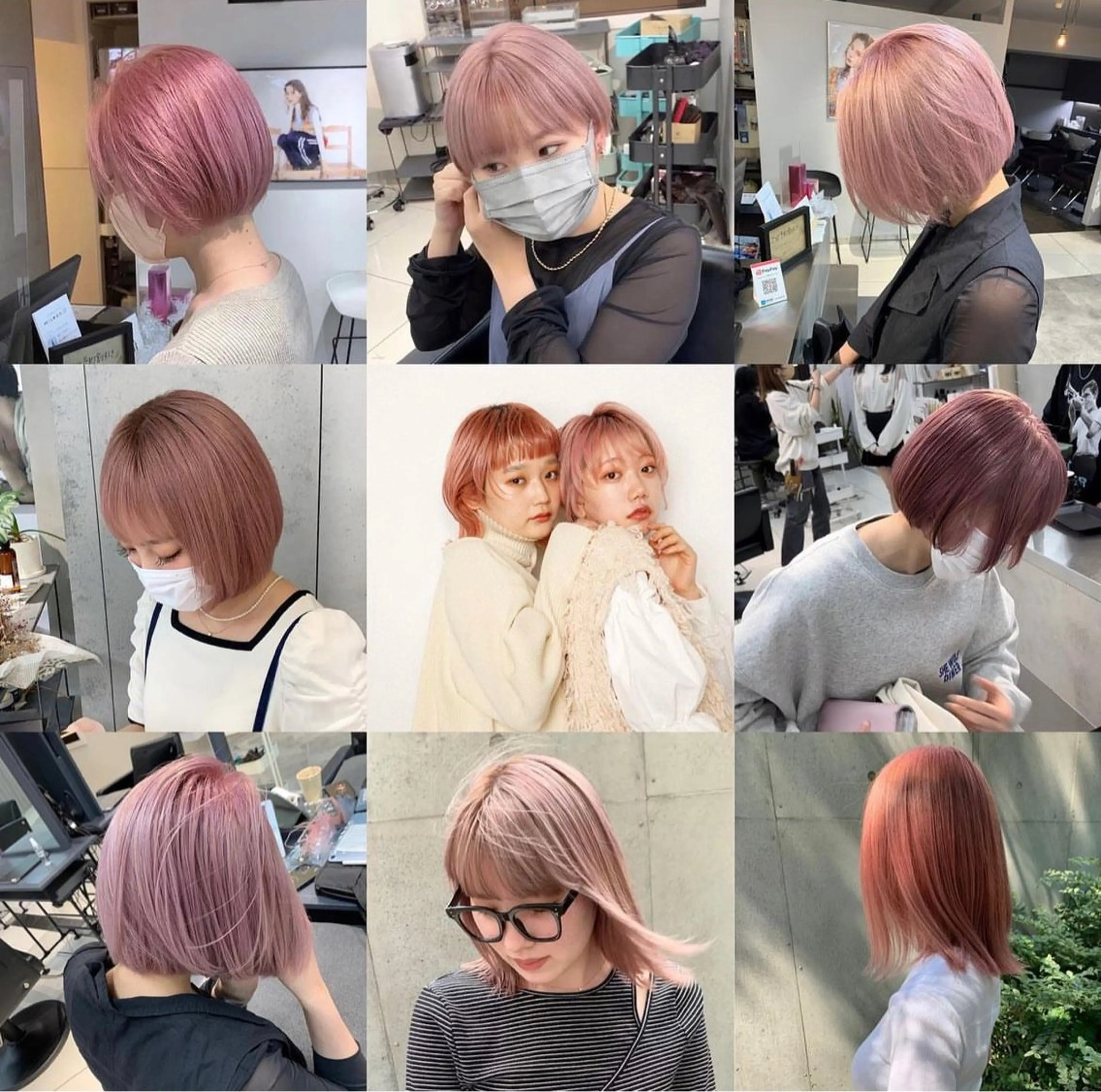 ミディアム カラー ピンクカラー ナチュラル×色気パ ーマ 渋谷/マナミのヘアスタイル