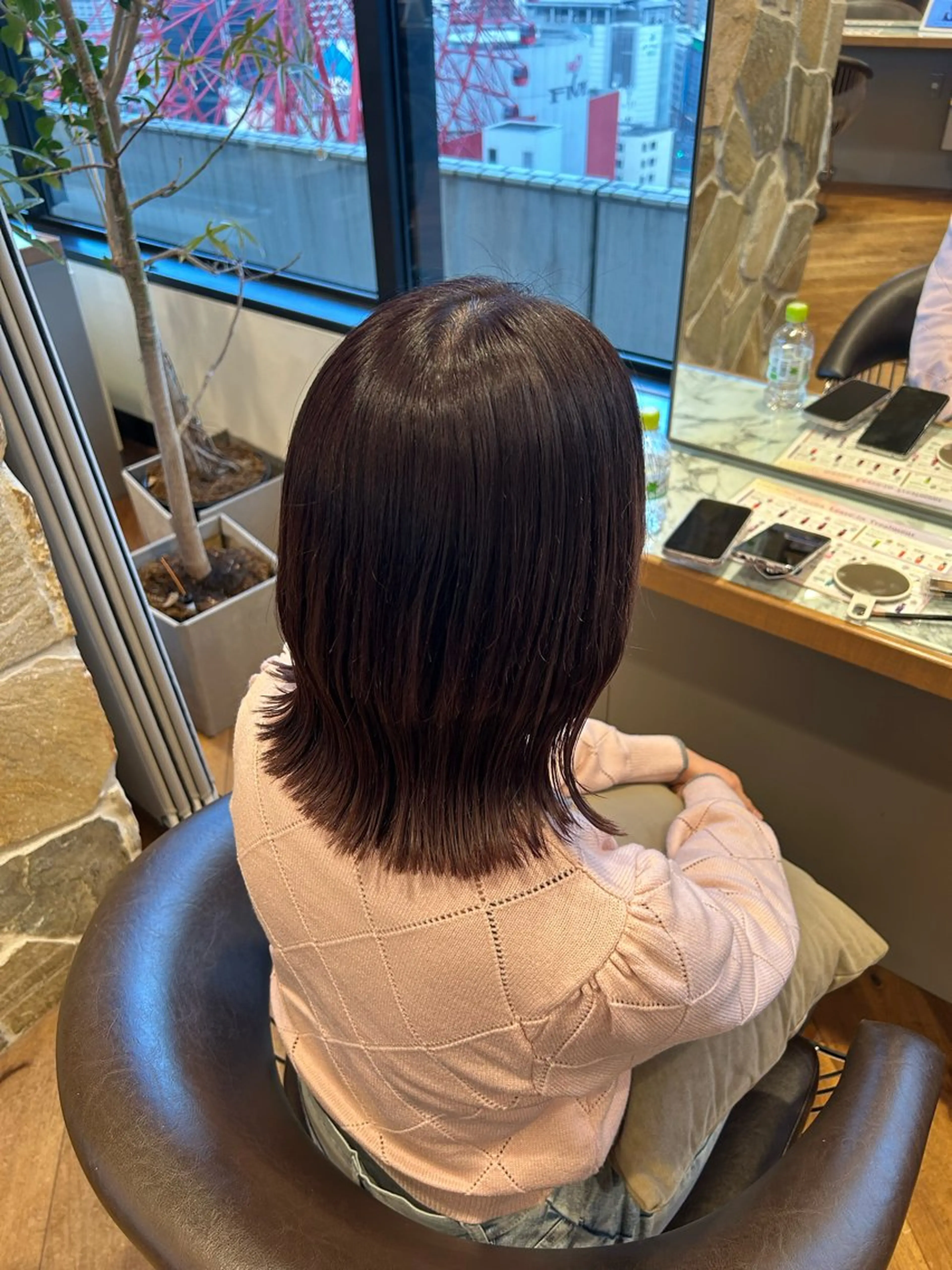 ミディアム ボブ 外ハネヘア カット りのあ/大阪梅田/ カット/アレンジのヘアスタイル