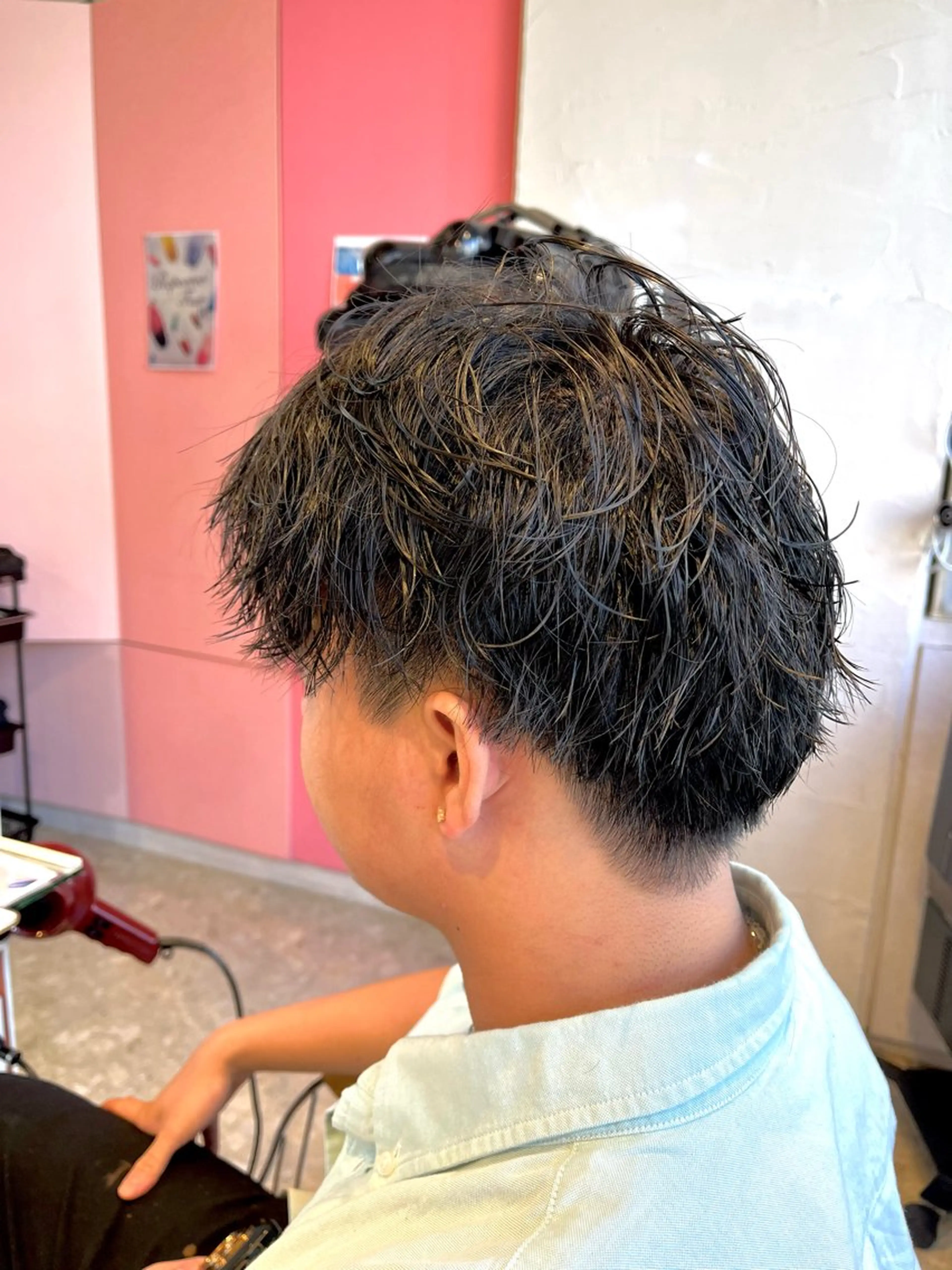 ショート パーマ メンズ カット パーマ うしだ かおるのヘアスタイル