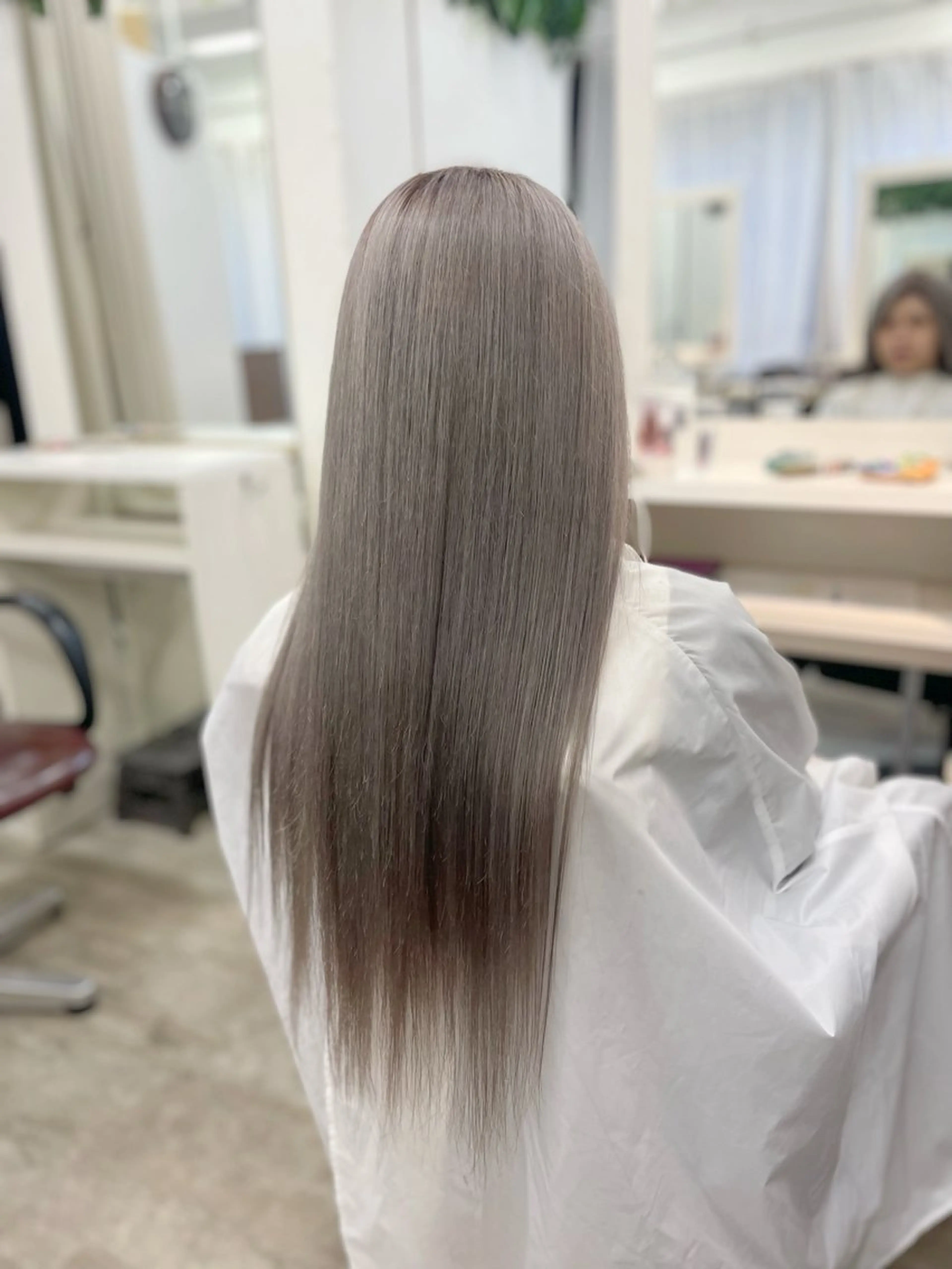 ロング カラー ヘアカラー ヘアセット 韓国ヘア🤍髪質改善 🇰🇷AKANEのヘアスタイル