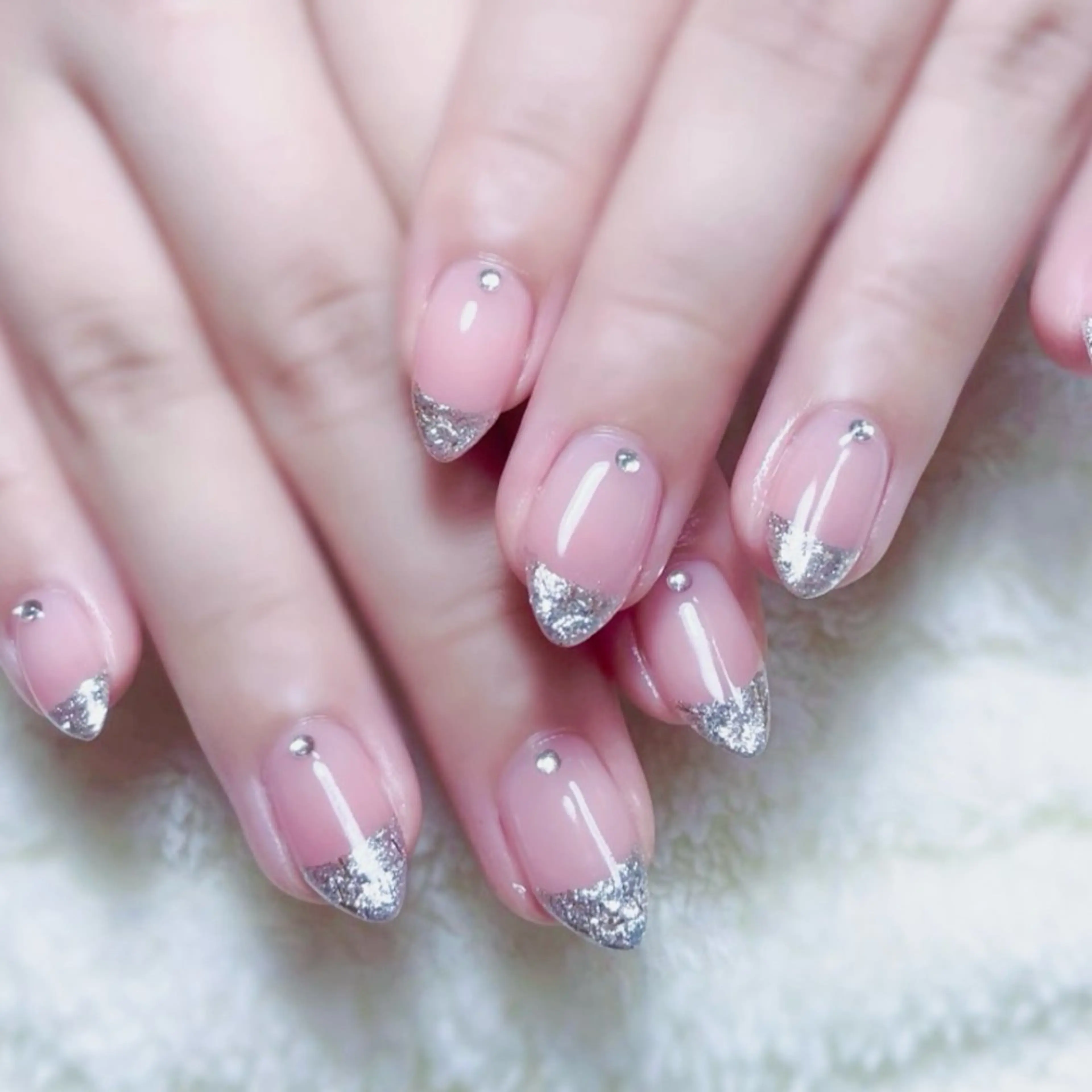 ネイル ミラーネイル ピンク ハンドネイル Chicchi 加茂宮駅徒歩3分のネイルデザイン