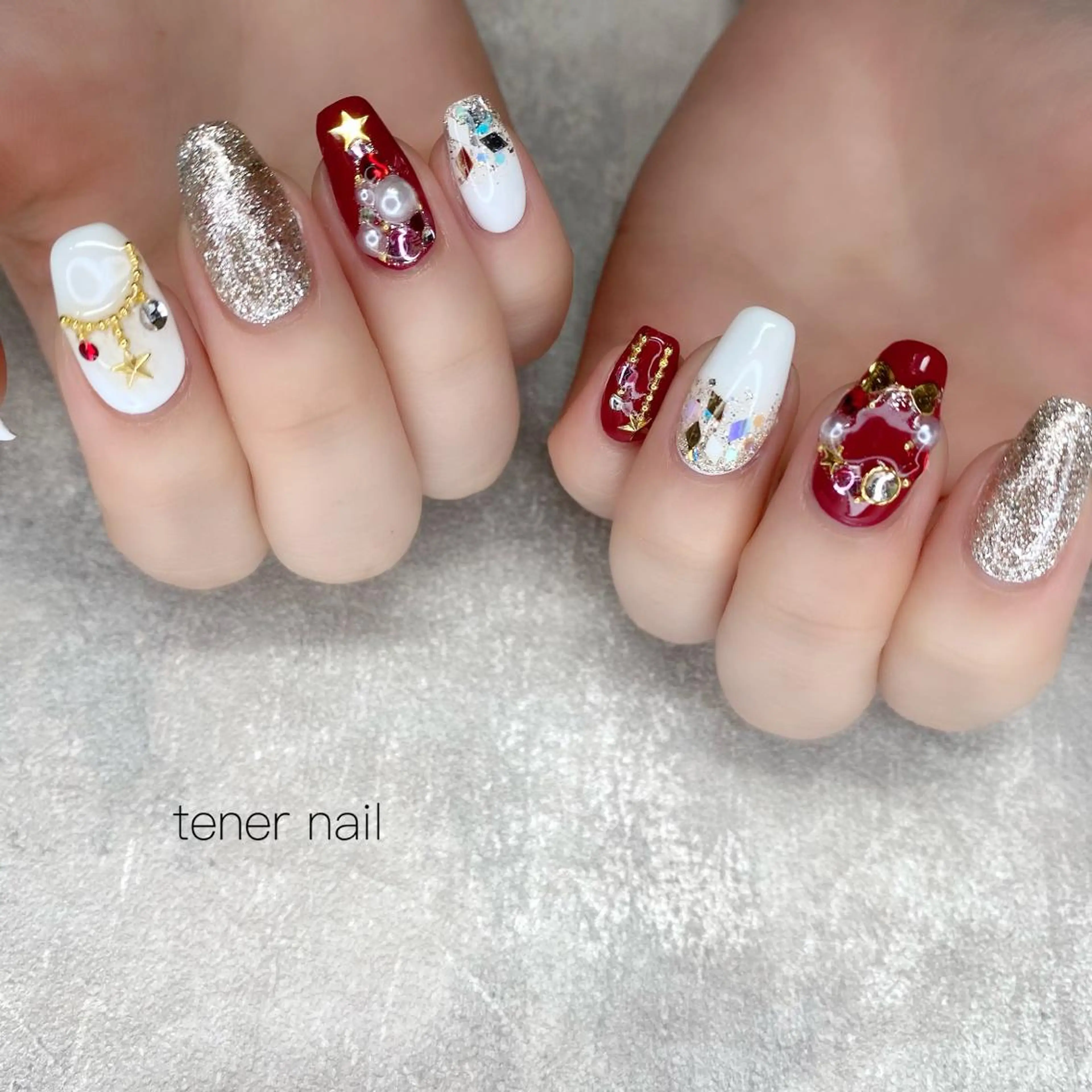 ネイル 冬ネイル クリスマス テネルネイル tener nailのネイルデザイン