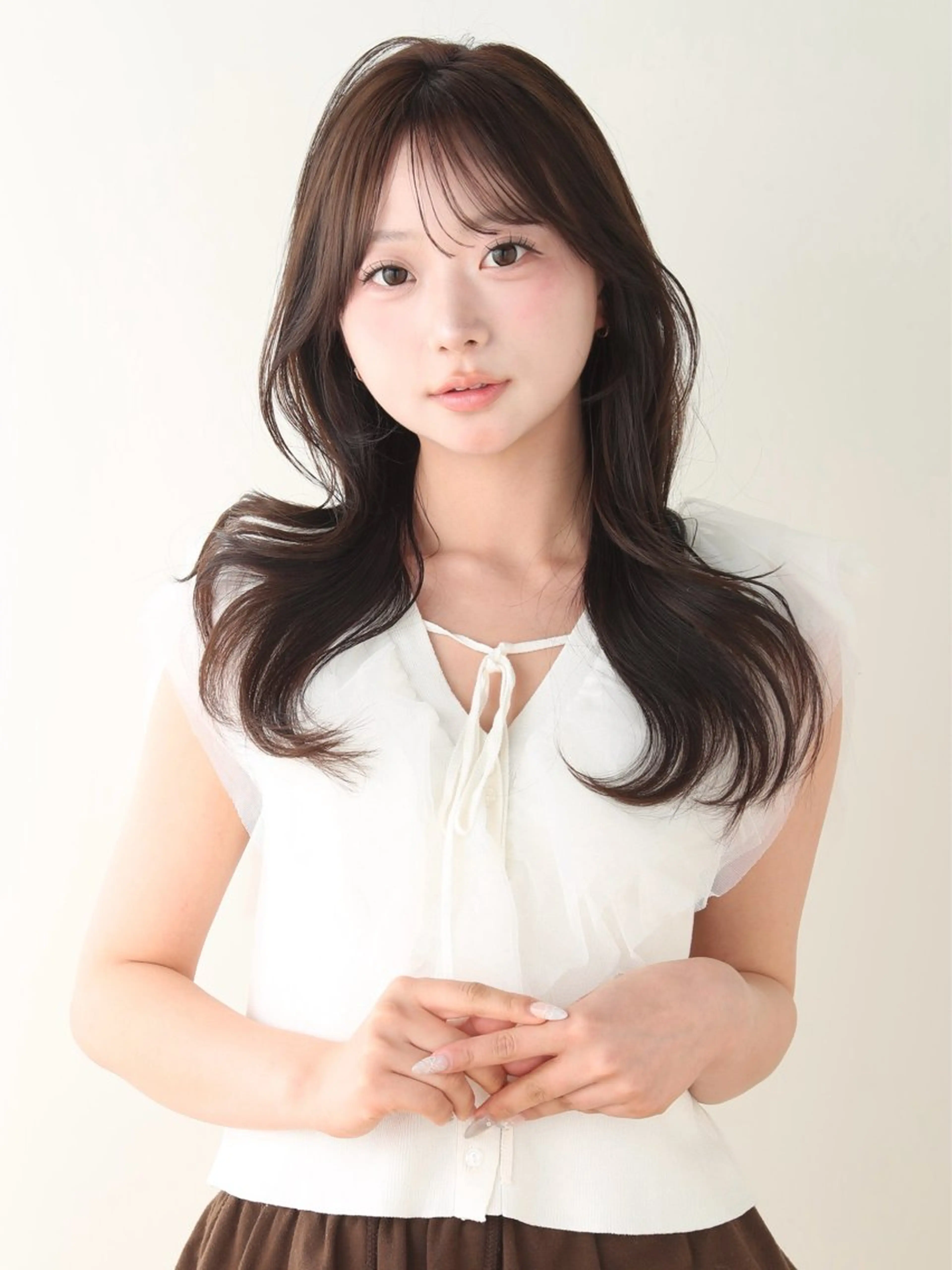 セミロング くびれヘア 顔周りカット 韓国風ヘア ヘアカラー トリートメント ️🫧中島遼香🫧 Ess🪽髪質改善のヘアスタイル