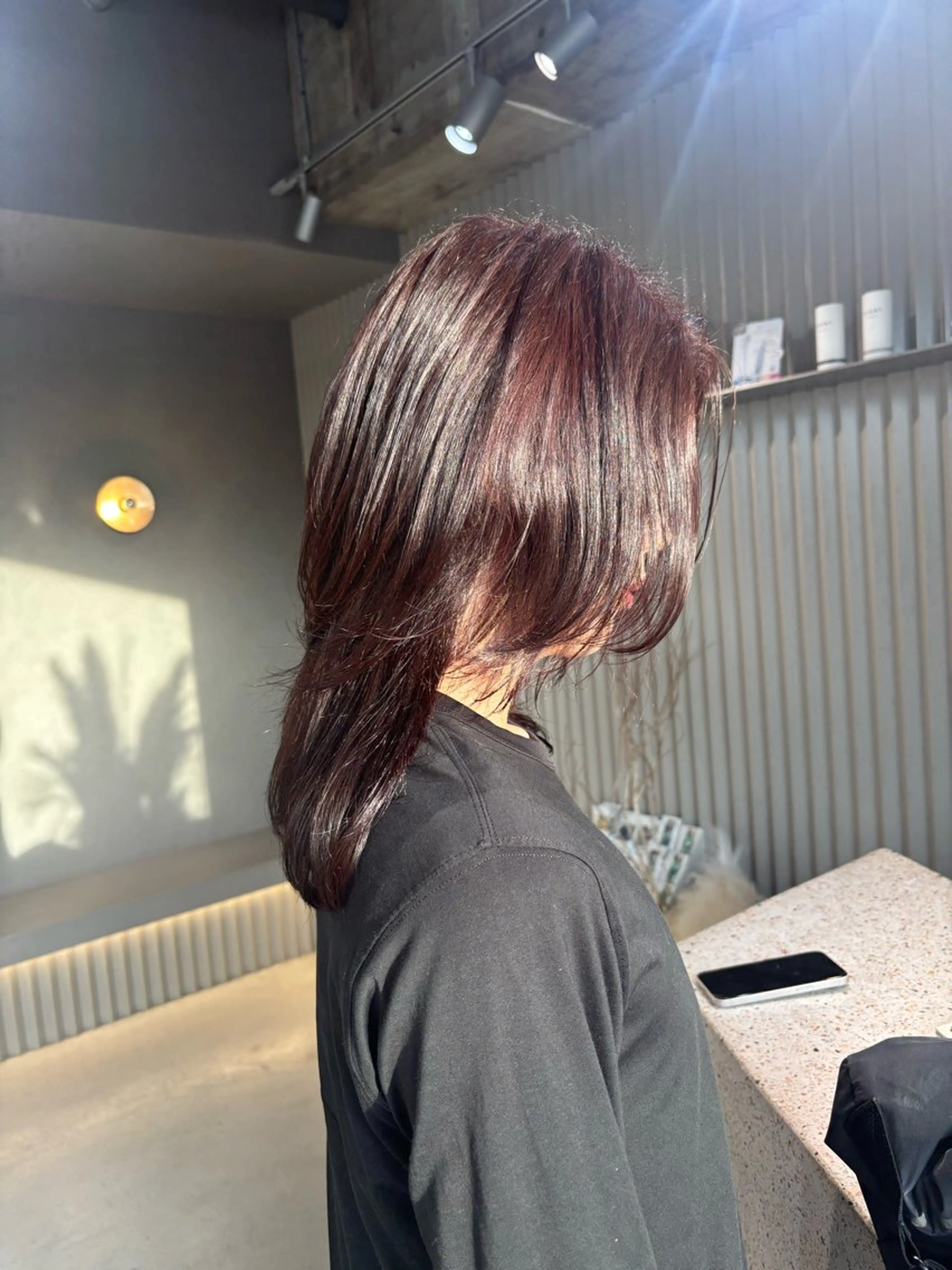 セミロング カラー メンズ 透明感カラー ピンクカラー カット ヘアカラー 川瀬 加奈のヘアスタイル