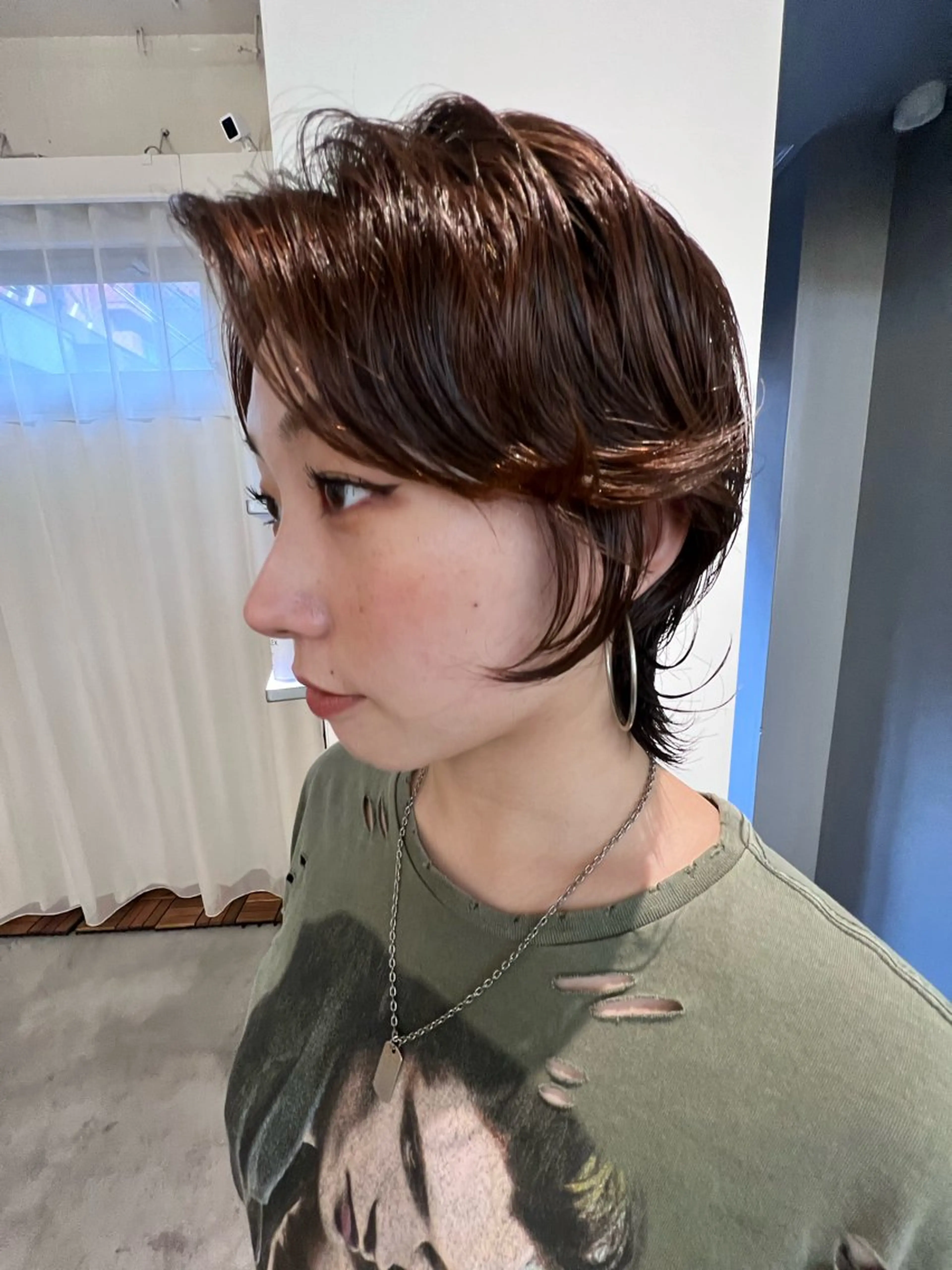 ミディアム カラー パーマ カット ヘアカラー パーマ haco＋所属・圧倒的デザイン力 店長🎨RENAのヘアスタイル