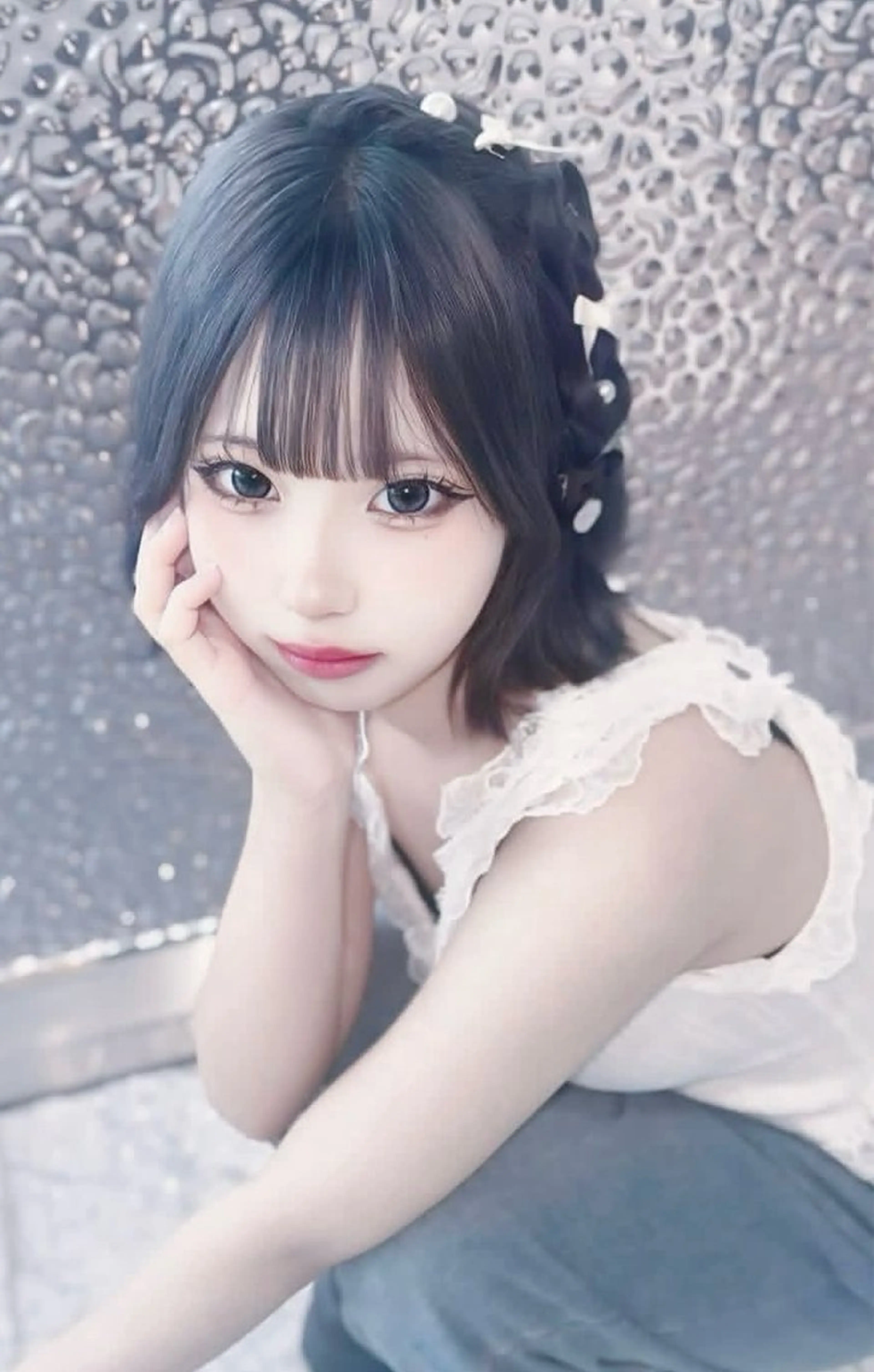 ミディアム ヘアアレンジ 岩田 莉奈のヘアスタイル