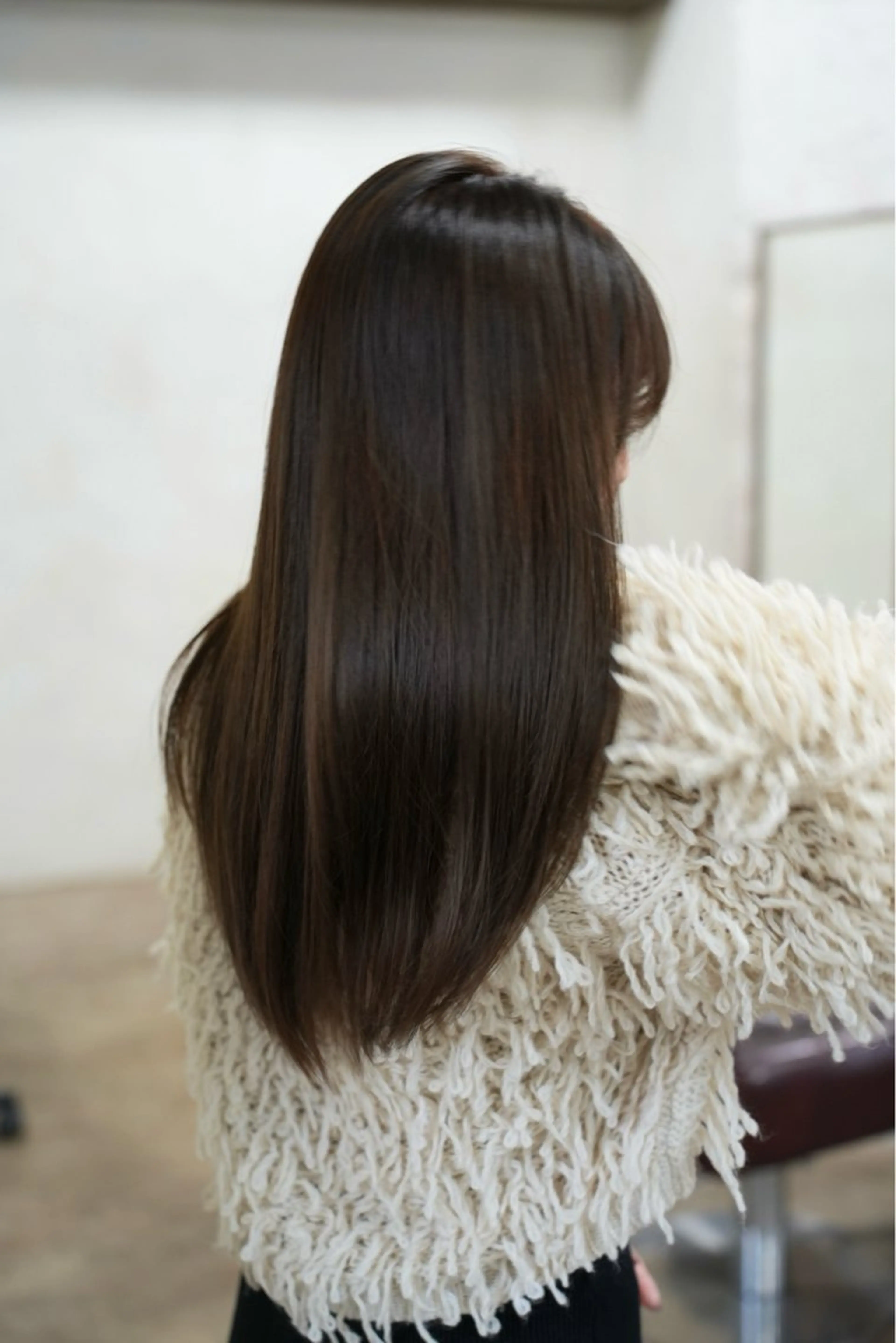 ロング 縮毛矯正 🪞透けヘア髪質改善 艶ベージュ/nagiのヘアスタイル