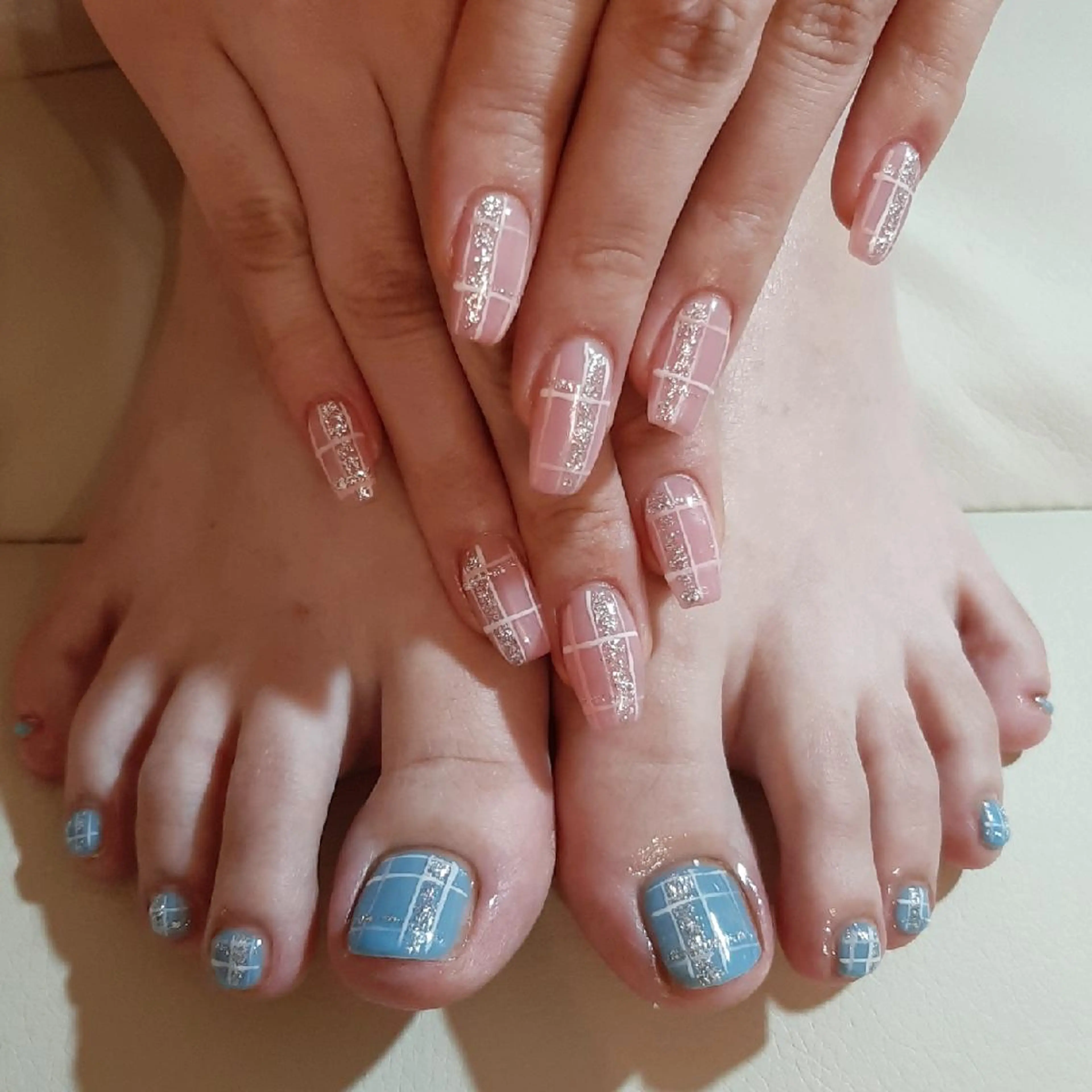 ネイル おそろいネイル ハンドネイル フットネイル private salon mieのネイルデザイン