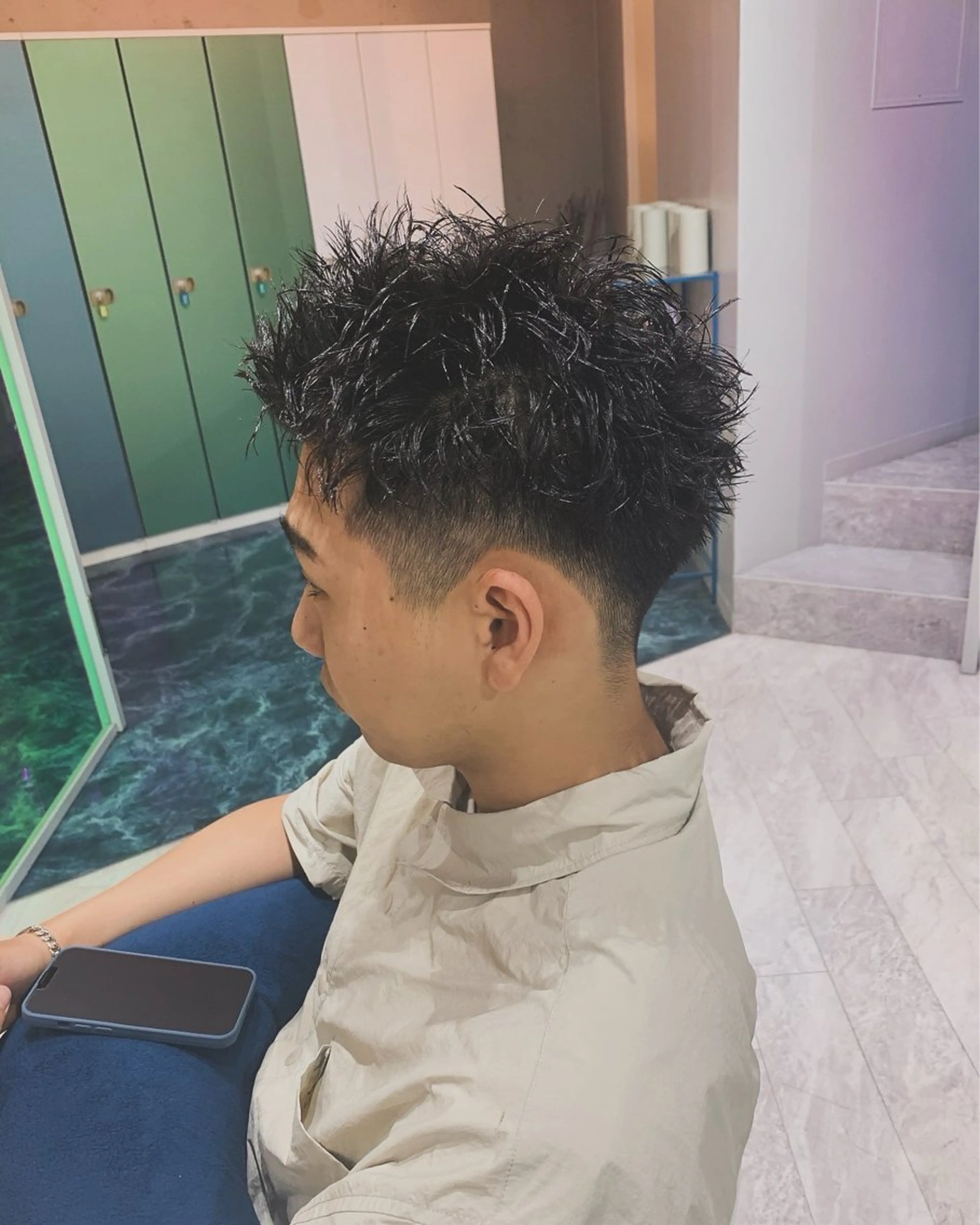 ショート パーマ メンズ/レイヤー/ 高田優のヘアスタイル