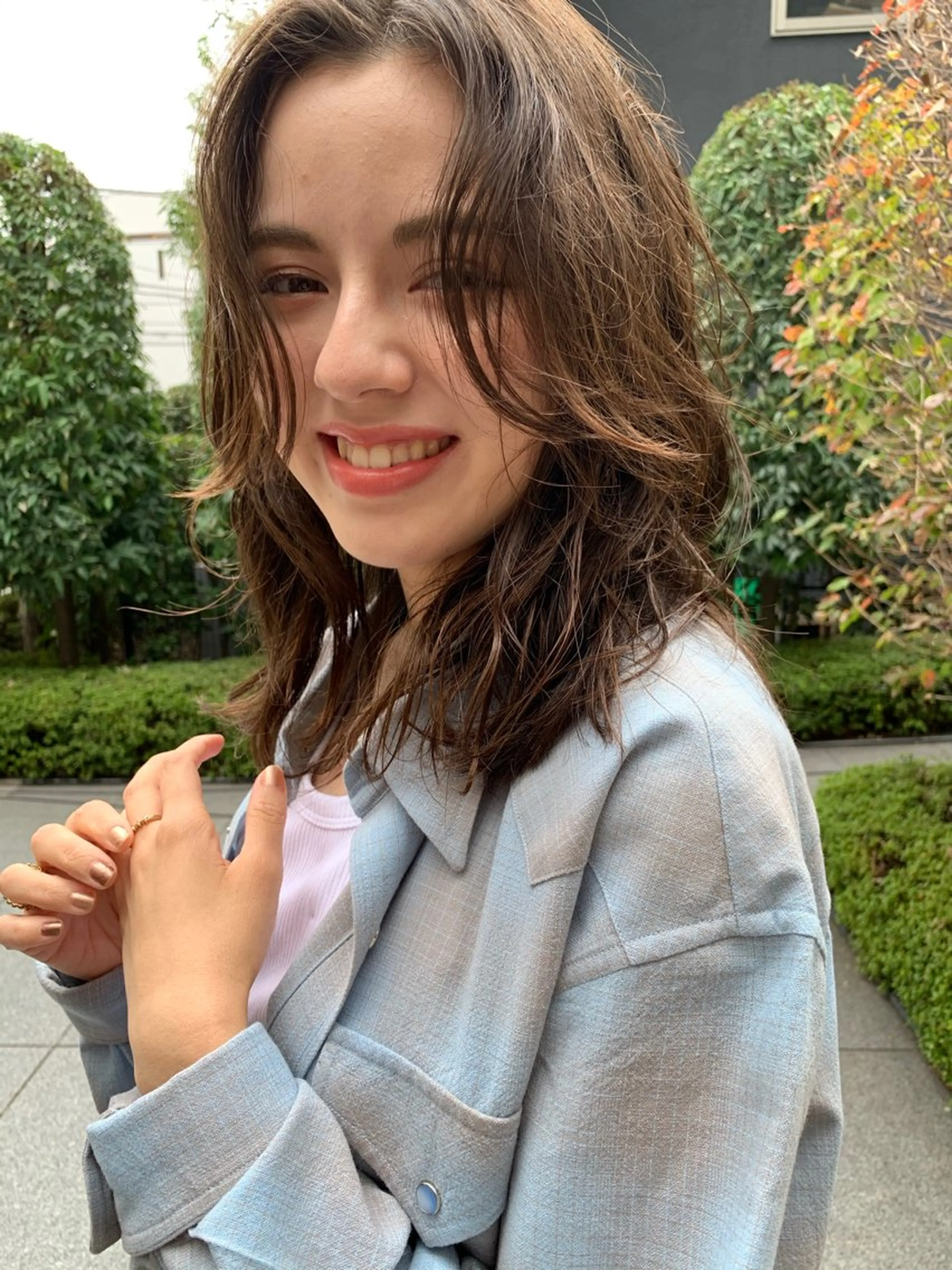 セミロング カラー 透明感カラー ヘアカラー トリートメント fit /HONOKAのヘアスタイル