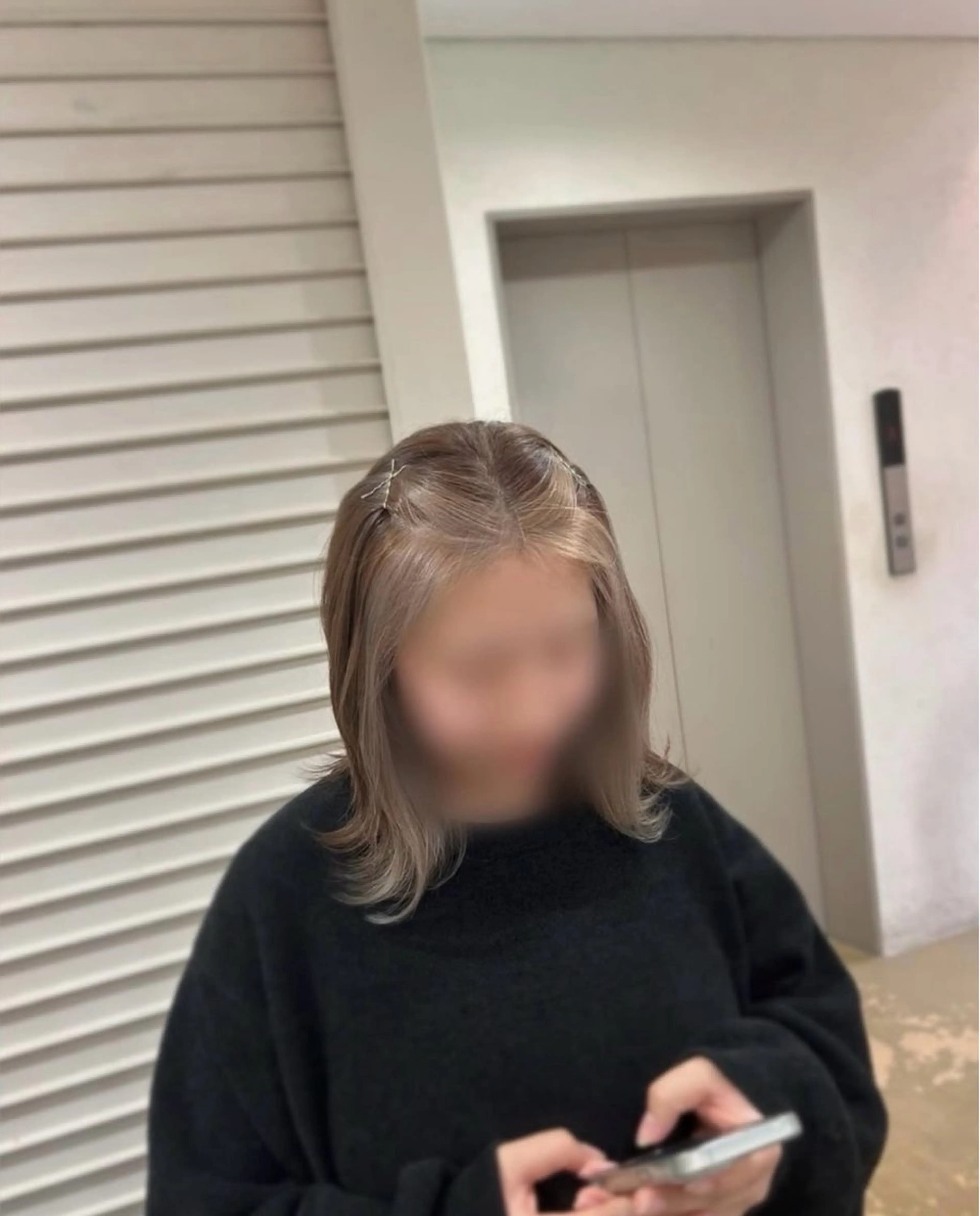 ミディアム 透明感カラー NAN AMI グレージュのヘアスタイル